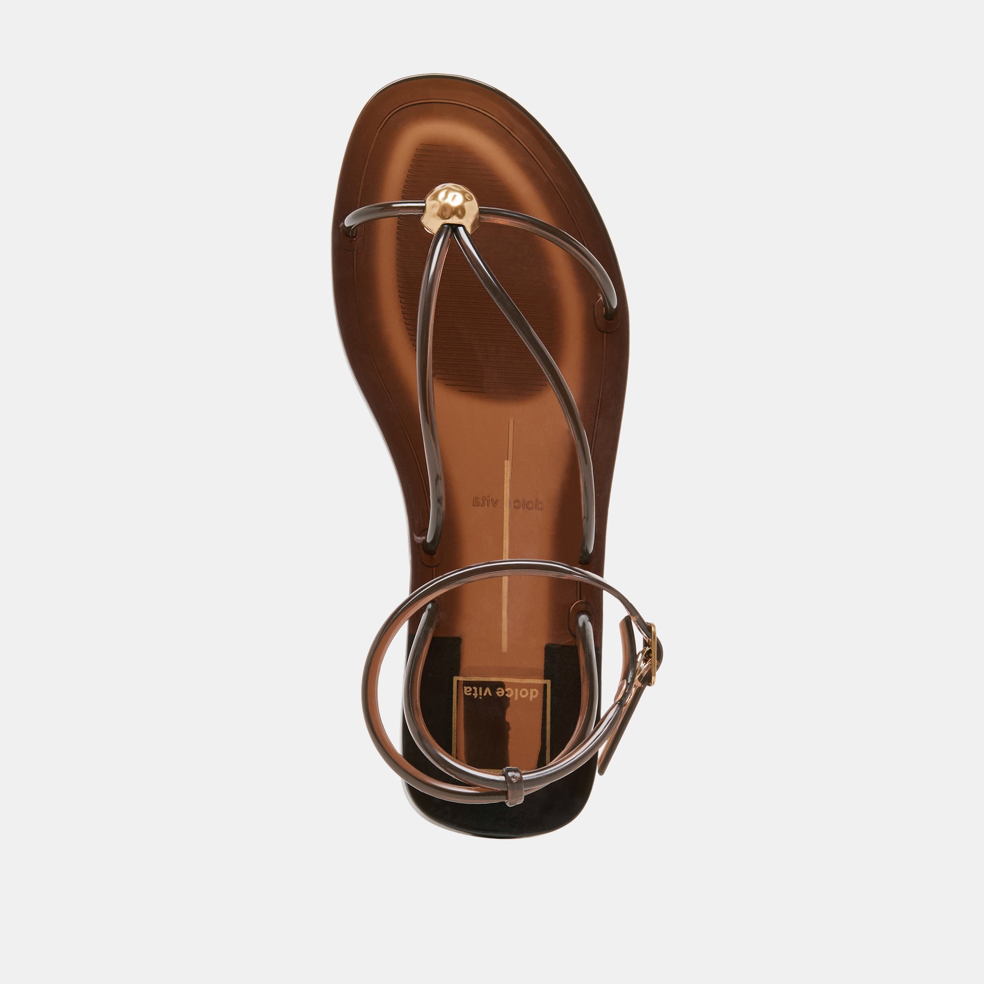 Kenley Vinyl Chocolate Jelly Sandals / Dolce Vita
