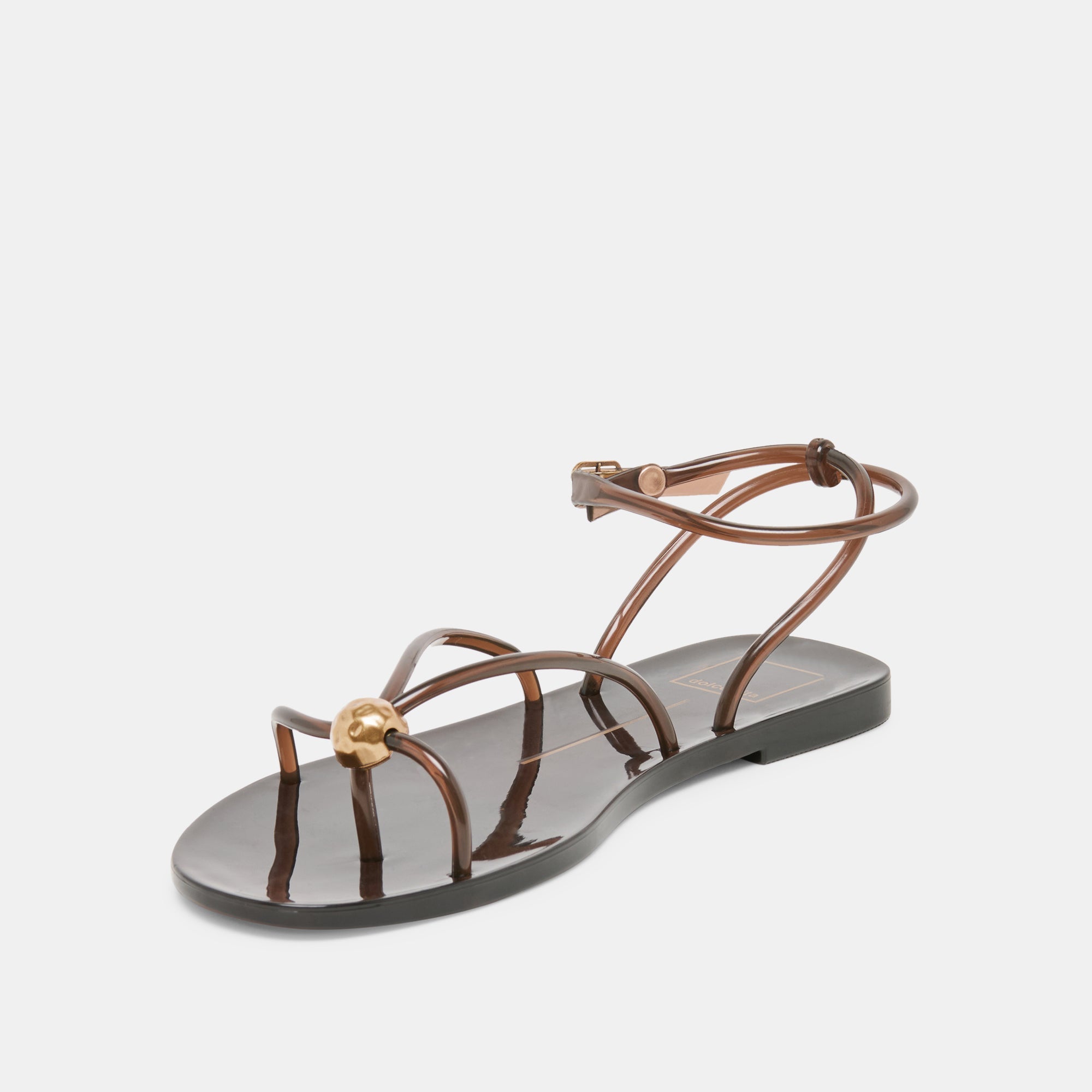 Kenley Vinyl Chocolate Jelly Sandals / Dolce Vita
