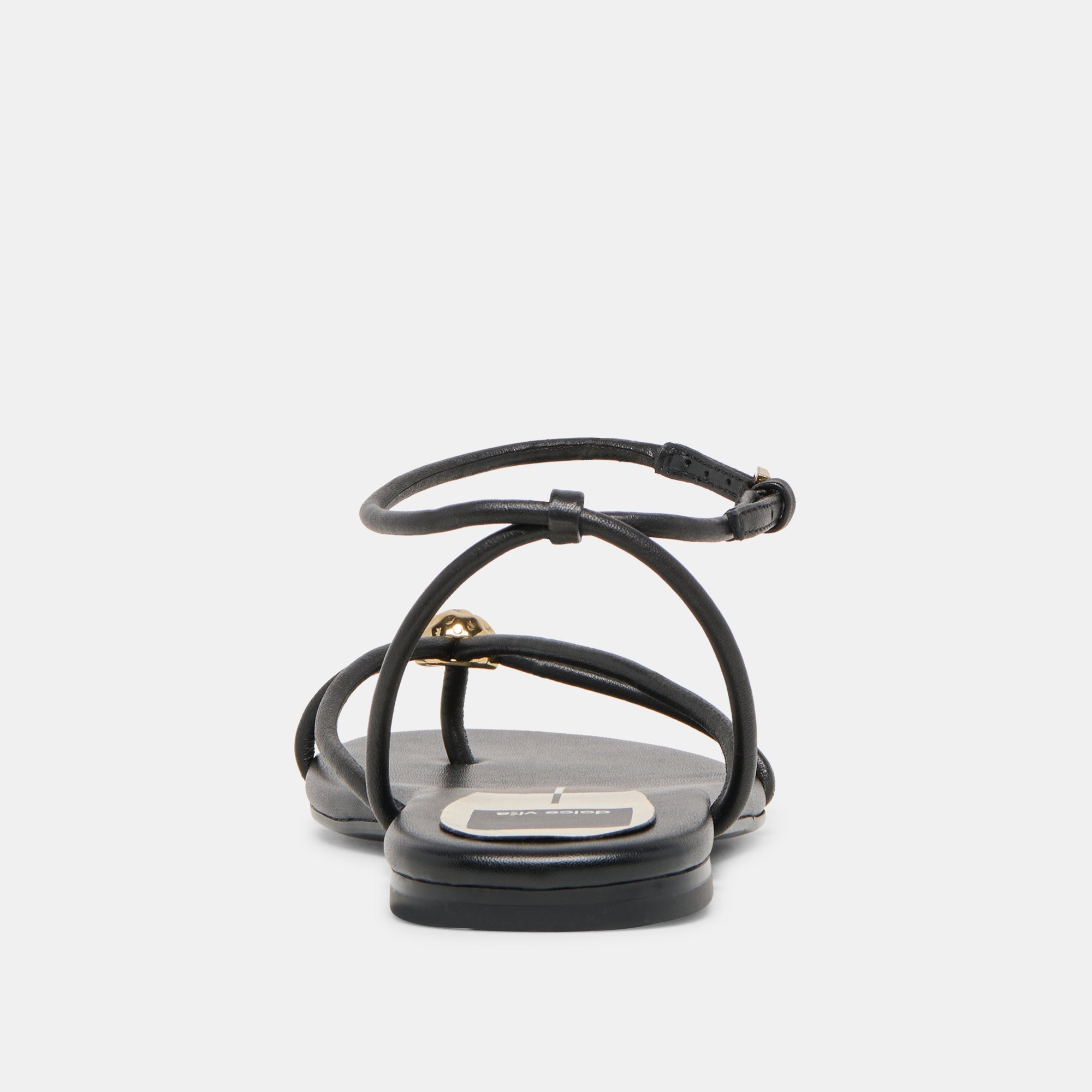 Kenley Black Leather Sandals / Dolce Vita