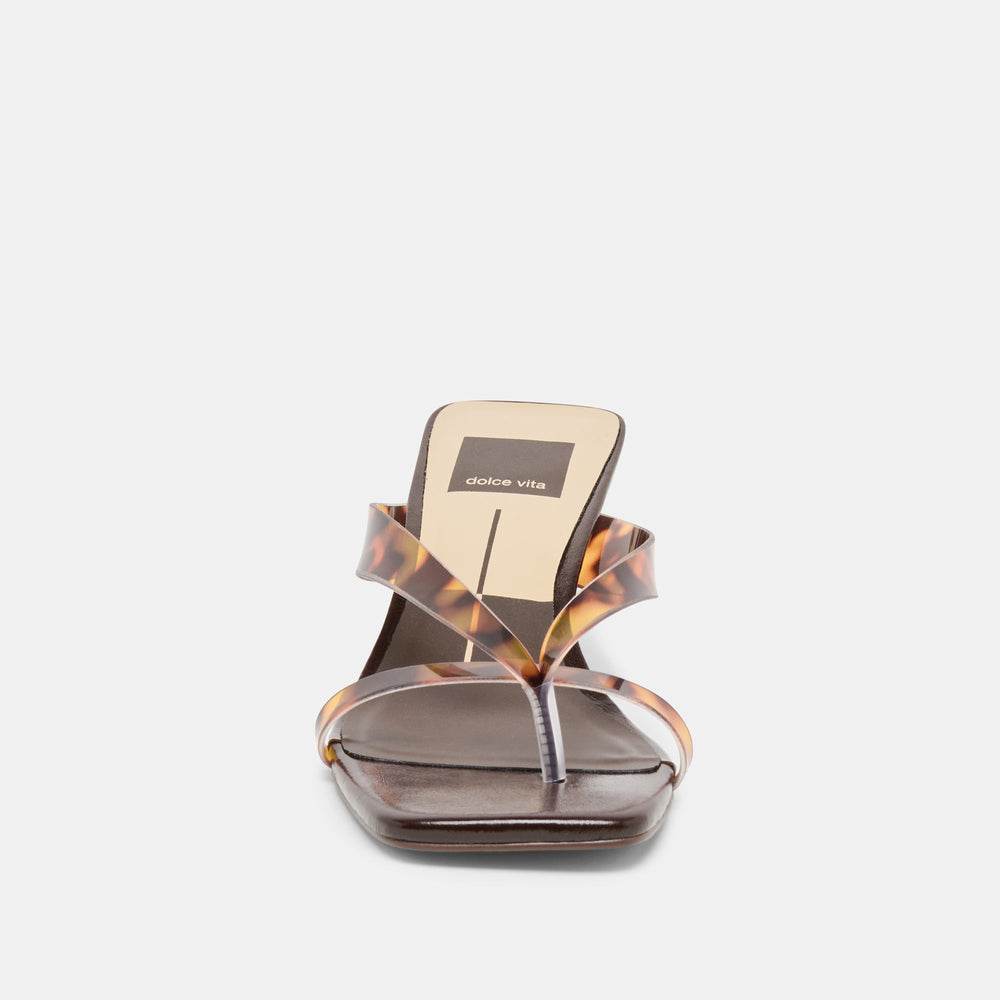Brevel Vinyl Tortoise Jelly Heels / Dolce Vita
