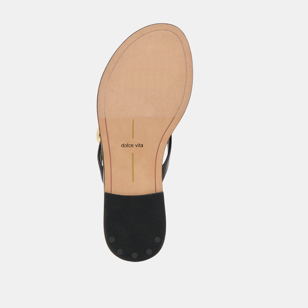 Juny Black Leather Sandals / Dolce Vita