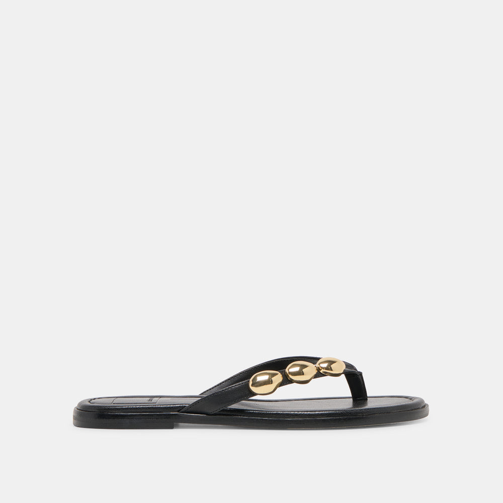 Juny Black Leather Sandals / Dolce Vita