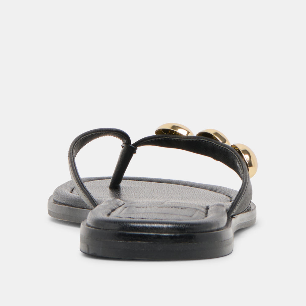 Juny Black Leather Sandals / Dolce Vita