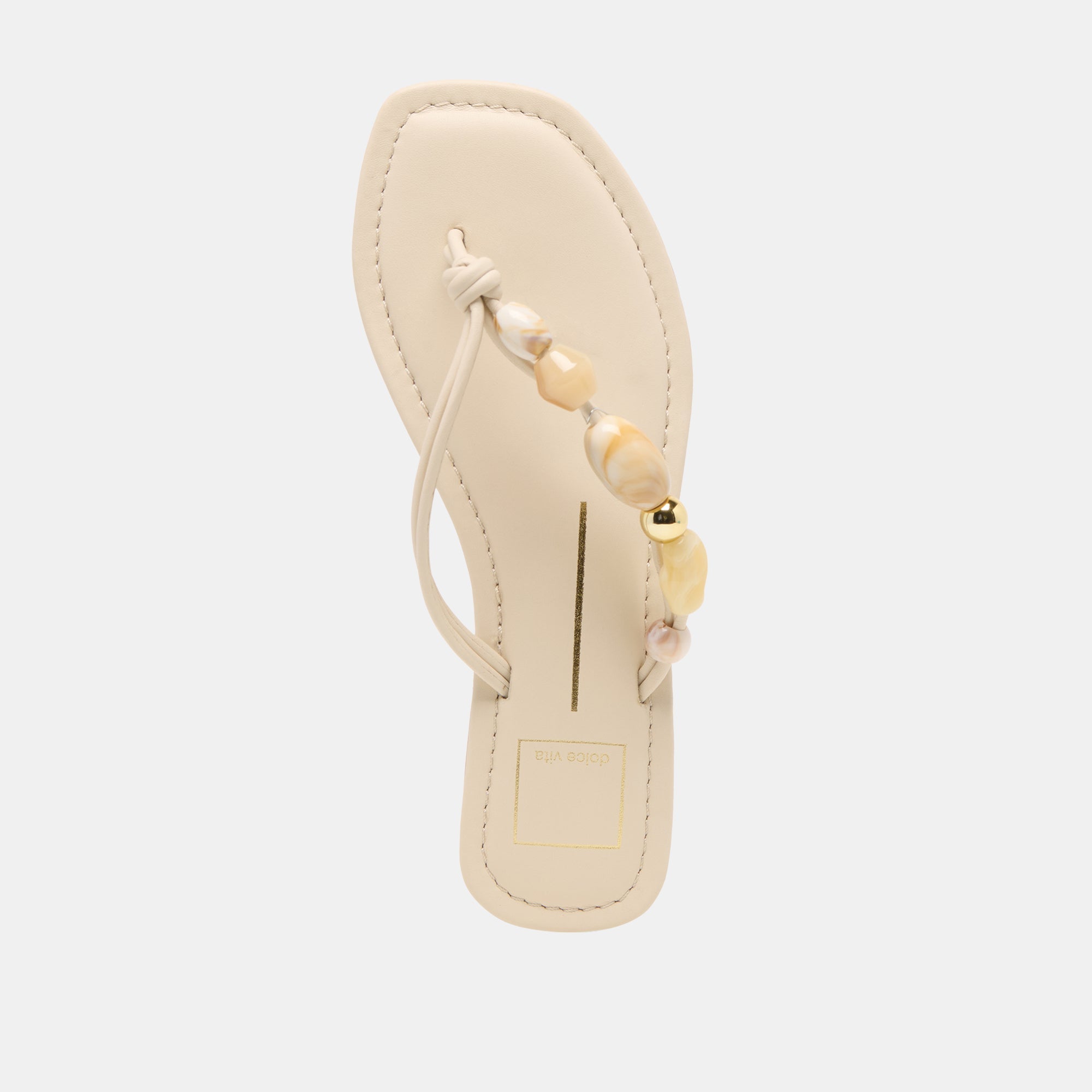Cely Ivory Leather Sandals / Dolce Vita