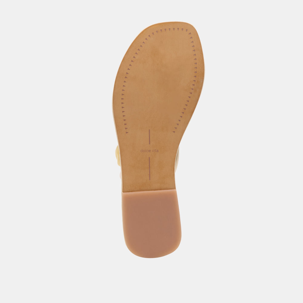 Cely Ivory Leather Sandals / Dolce Vita