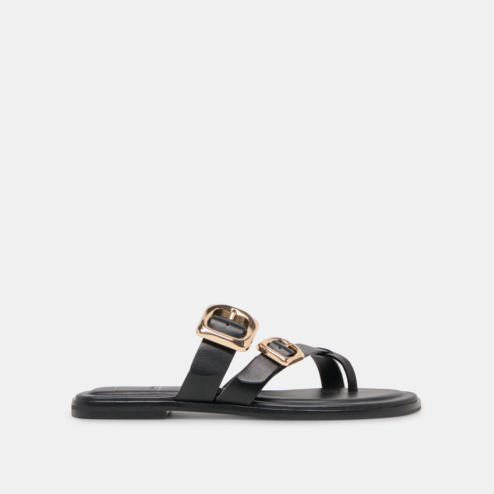 Shore Black Leather Sandals / Dolce Vita
