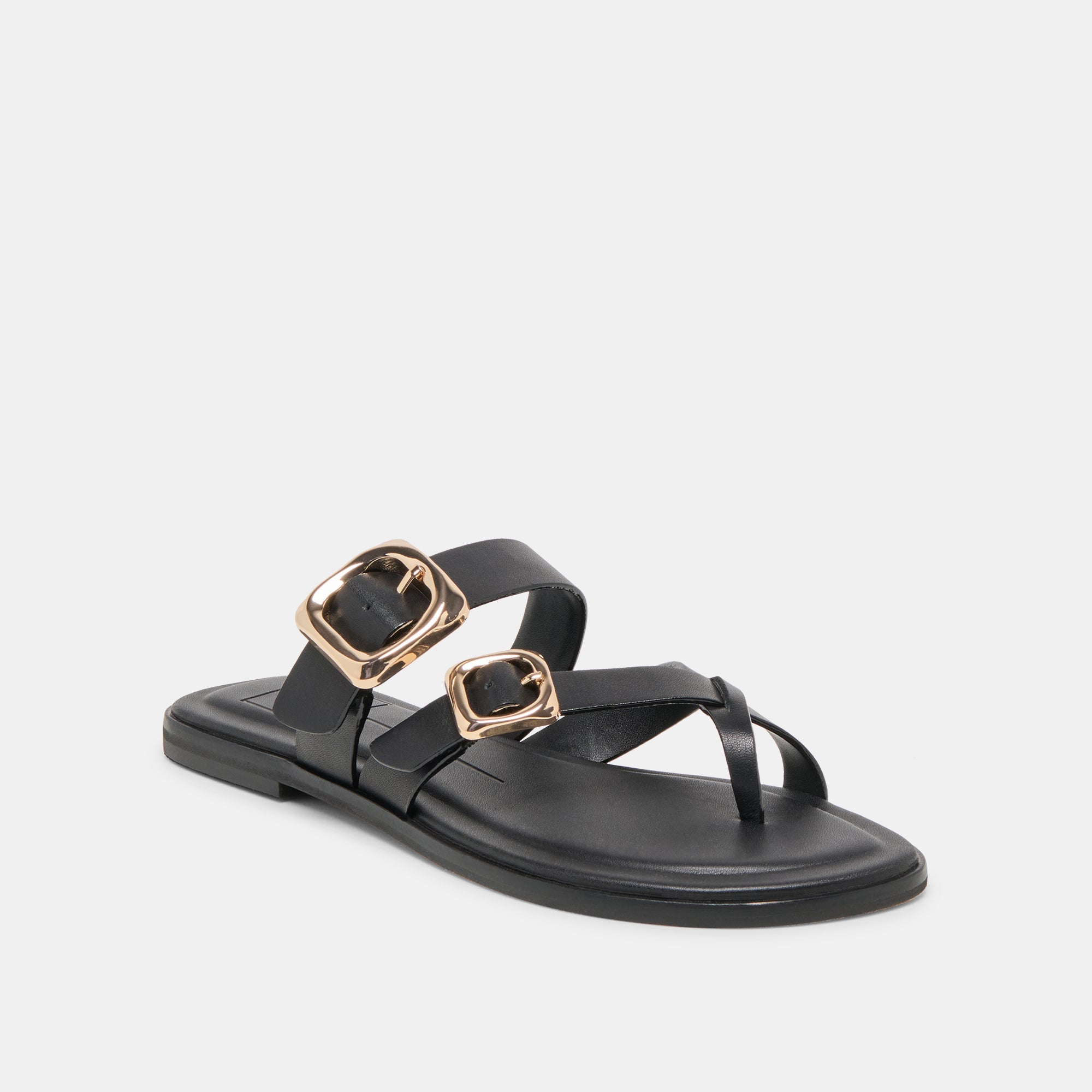 Shore Black Leather Sandals / Dolce Vita