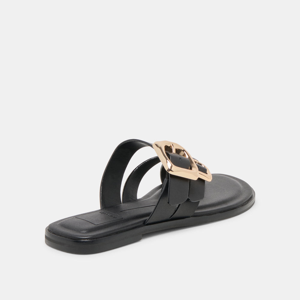 Shore Black Leather Sandals / Dolce Vita