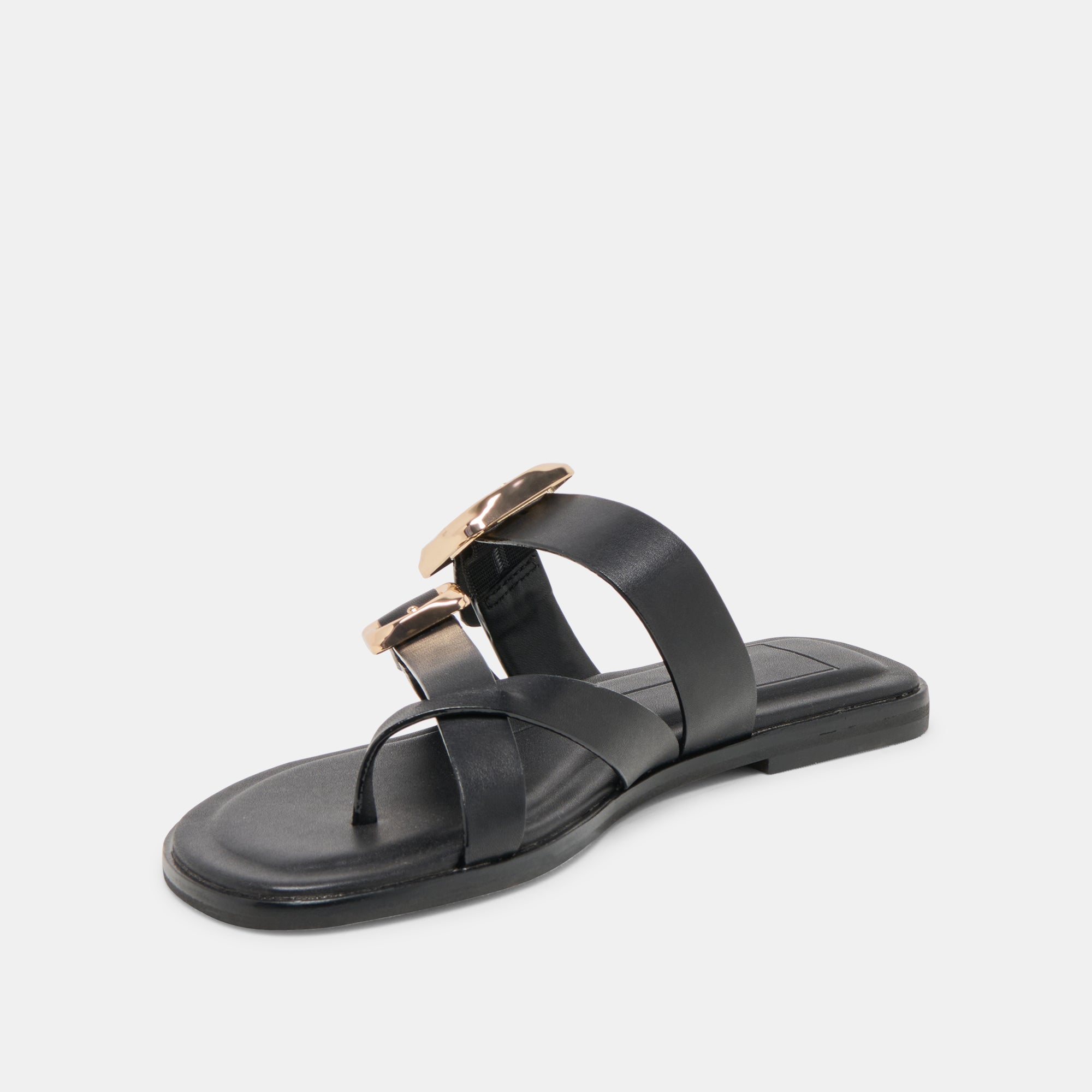 Shore Black Leather Sandals / Dolce Vita