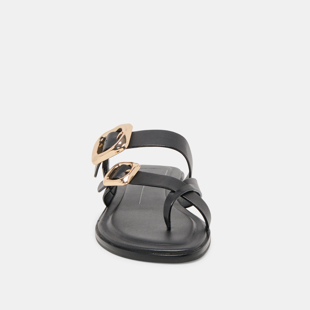 Shore Black Leather Sandals / Dolce Vita