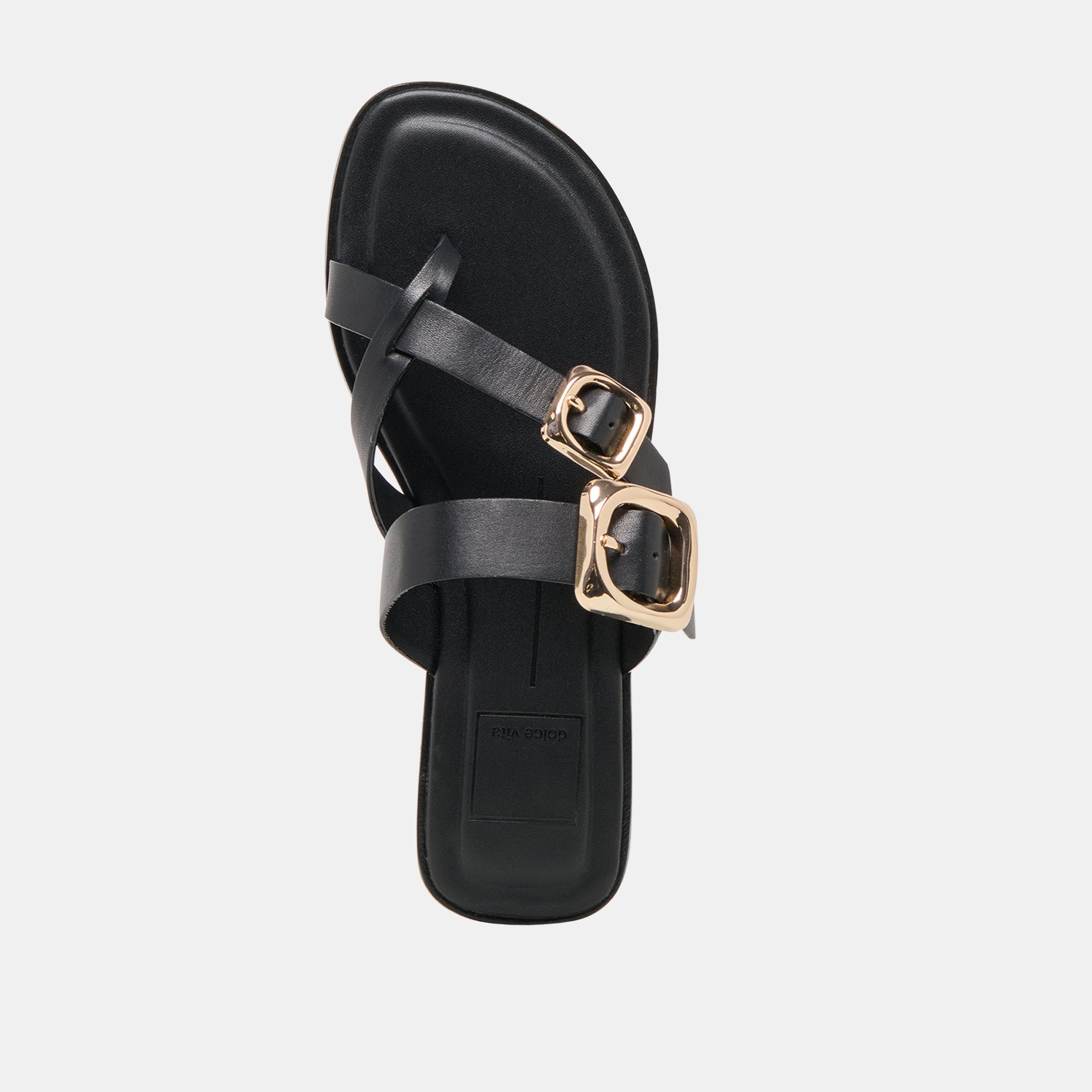 Shore Black Leather Sandals / Dolce Vita