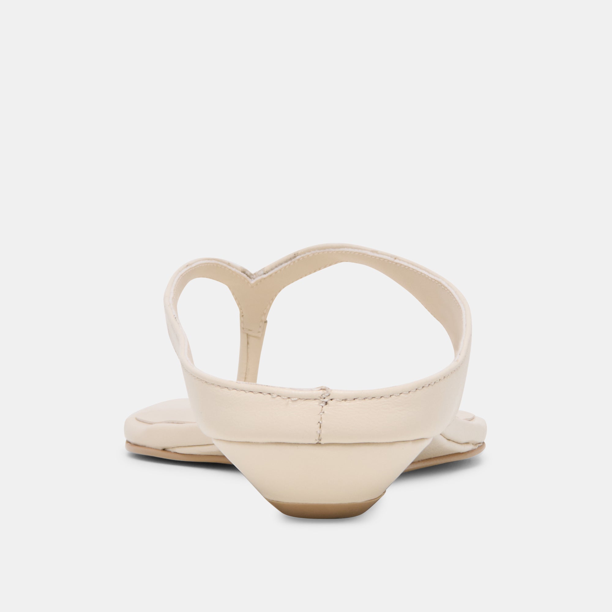 GIZEL Bone Leather Thong Square-Toe Sandals / Dolce Vita