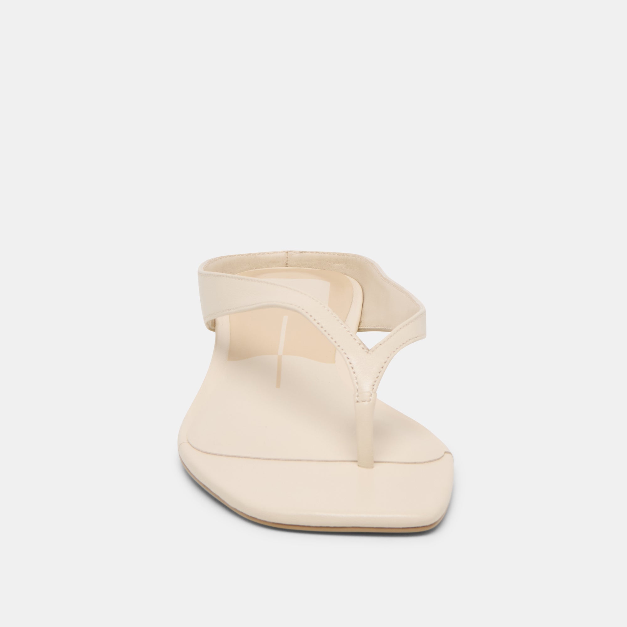 GIZEL Bone Leather Thong Square-Toe Sandals / Dolce Vita