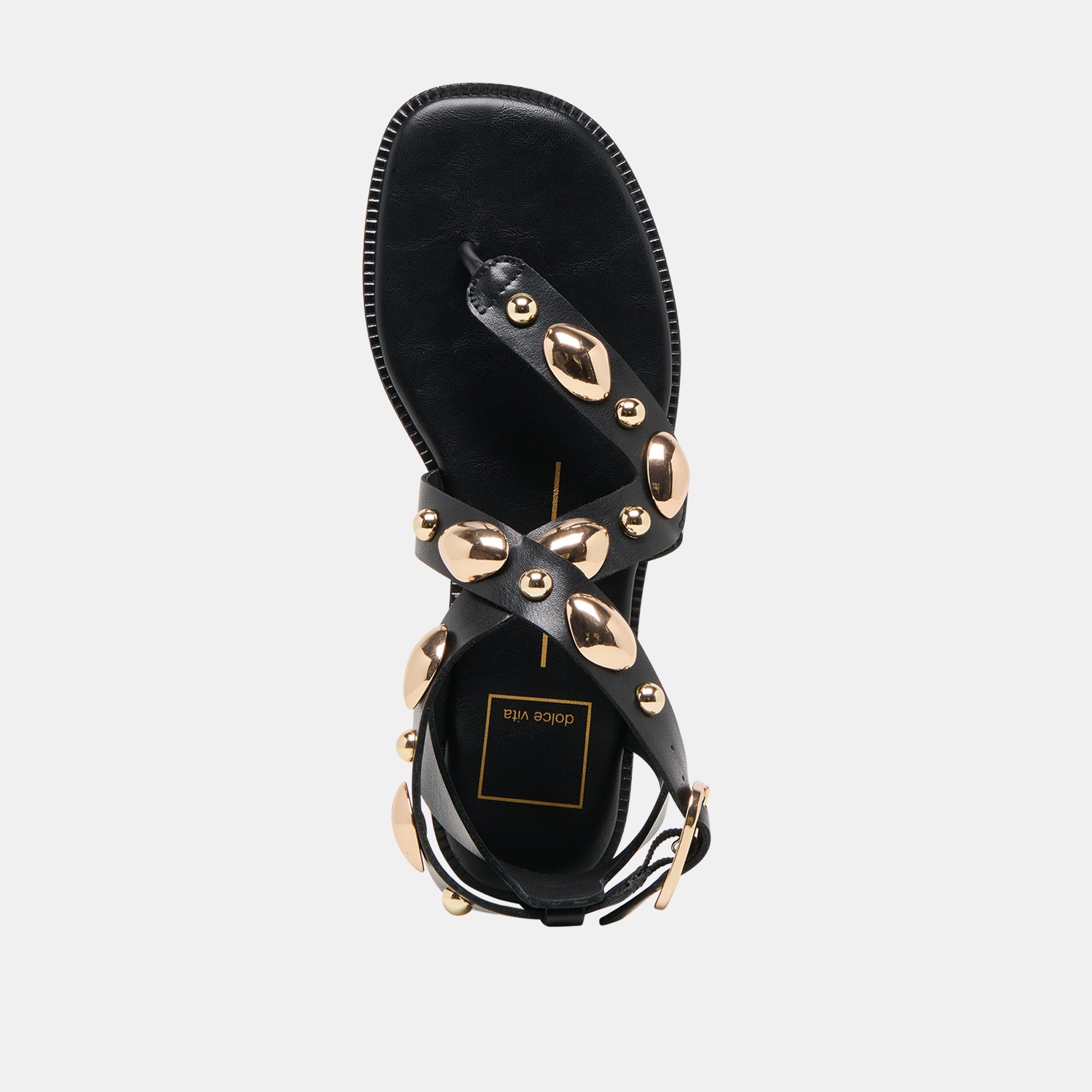 Jayde Black Leather Sandals / Dolce Vita