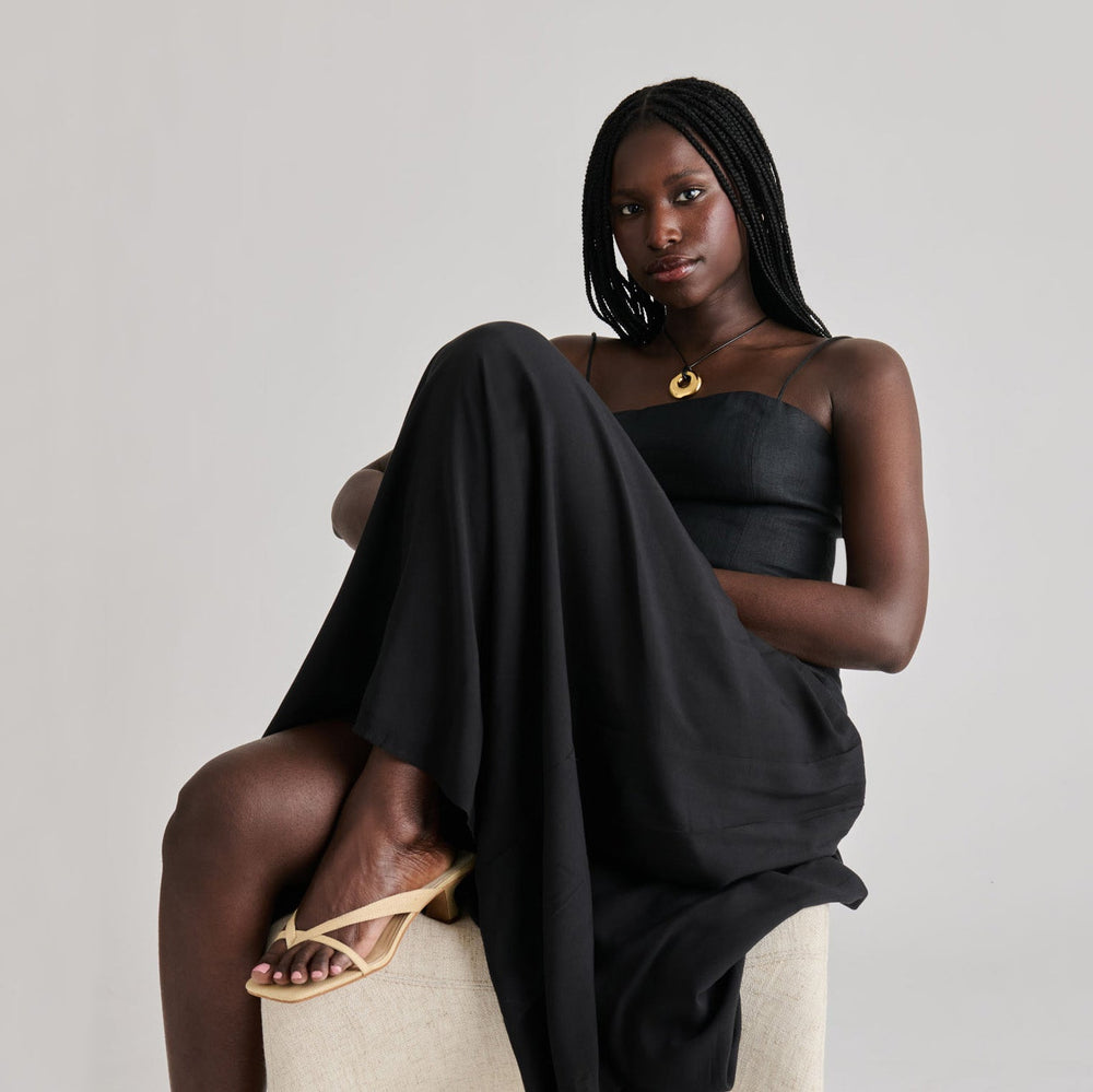 Brevel Natural Raffia Heels / Dolce Vita