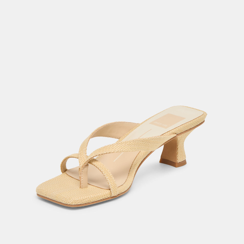 Brevel Natural Raffia Heels / Dolce Vita