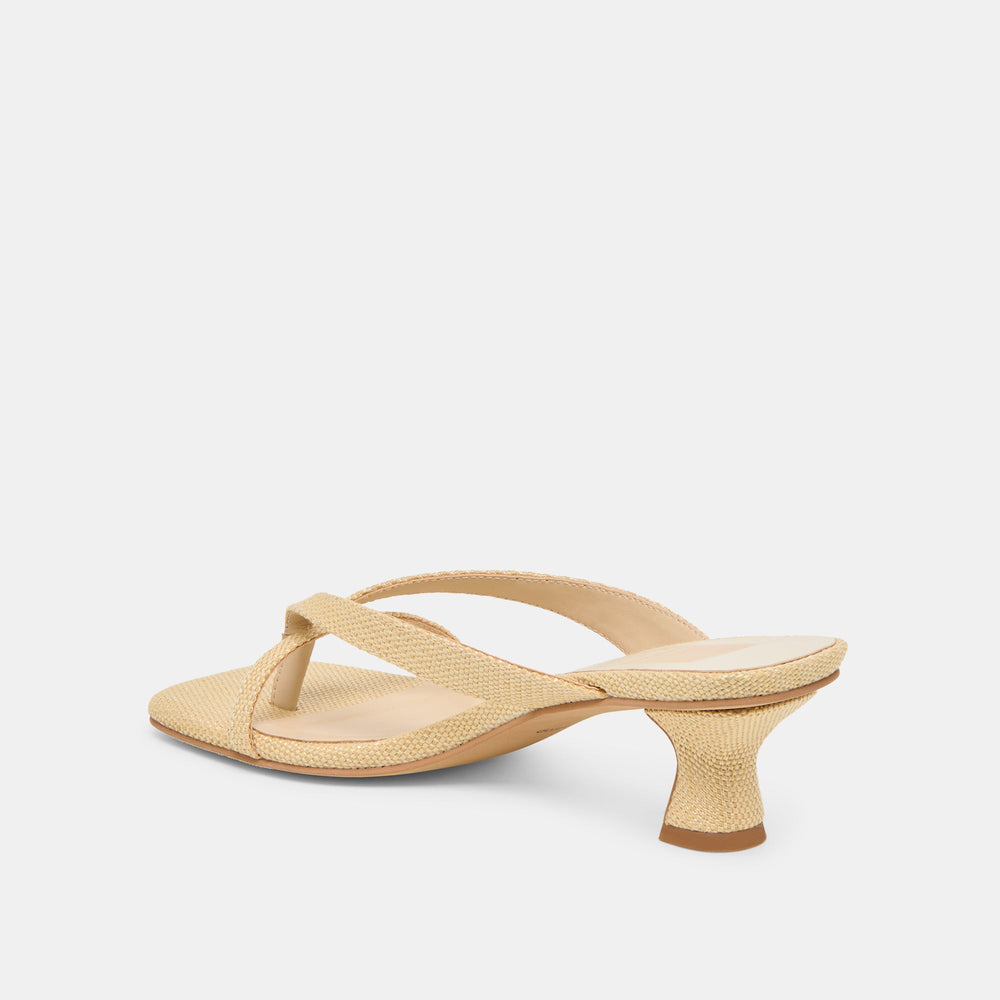 Brevel Natural Raffia Heels / Dolce Vita