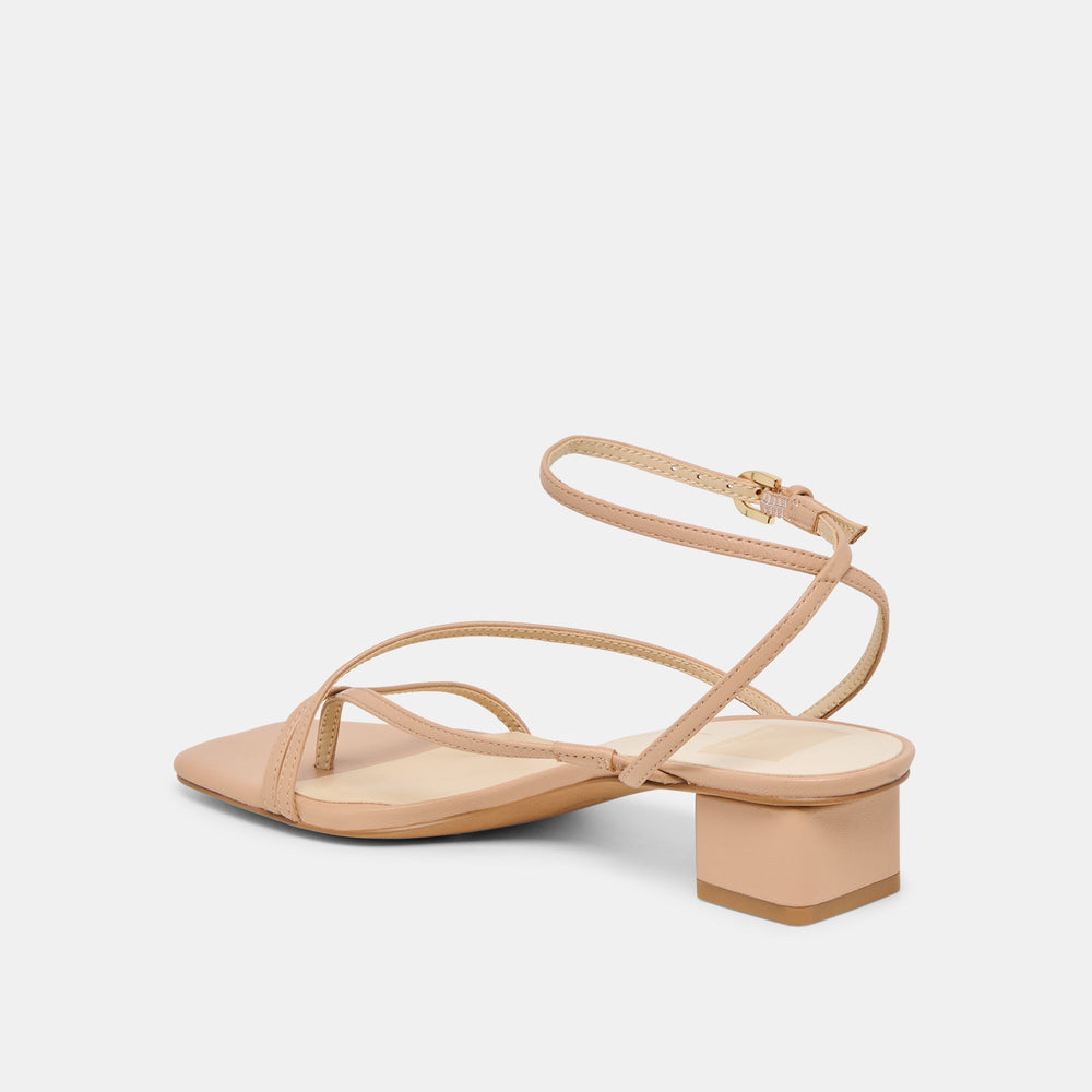 Karlos Wide Lt Tan Leather Sandals / Dolce Vita