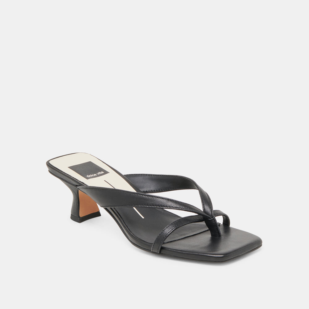 BREVEL WIDE HEELS ONYX LEATHER
 – Dolce Vita / Dolce Vita