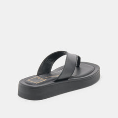 BLAYZE Black Leather Platform Flip-Flop Sandals / Dolce Vita
