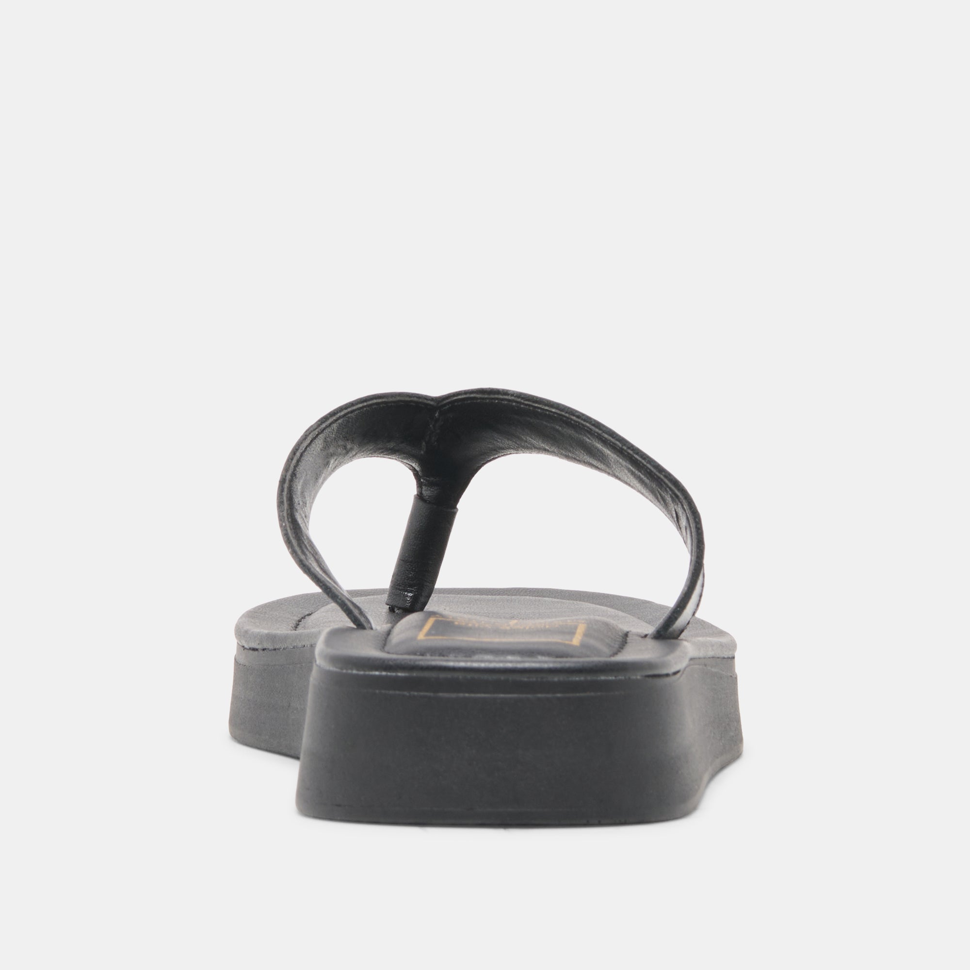 BLAYZE Black Leather Platform Flip-Flop Sandals / Dolce Vita