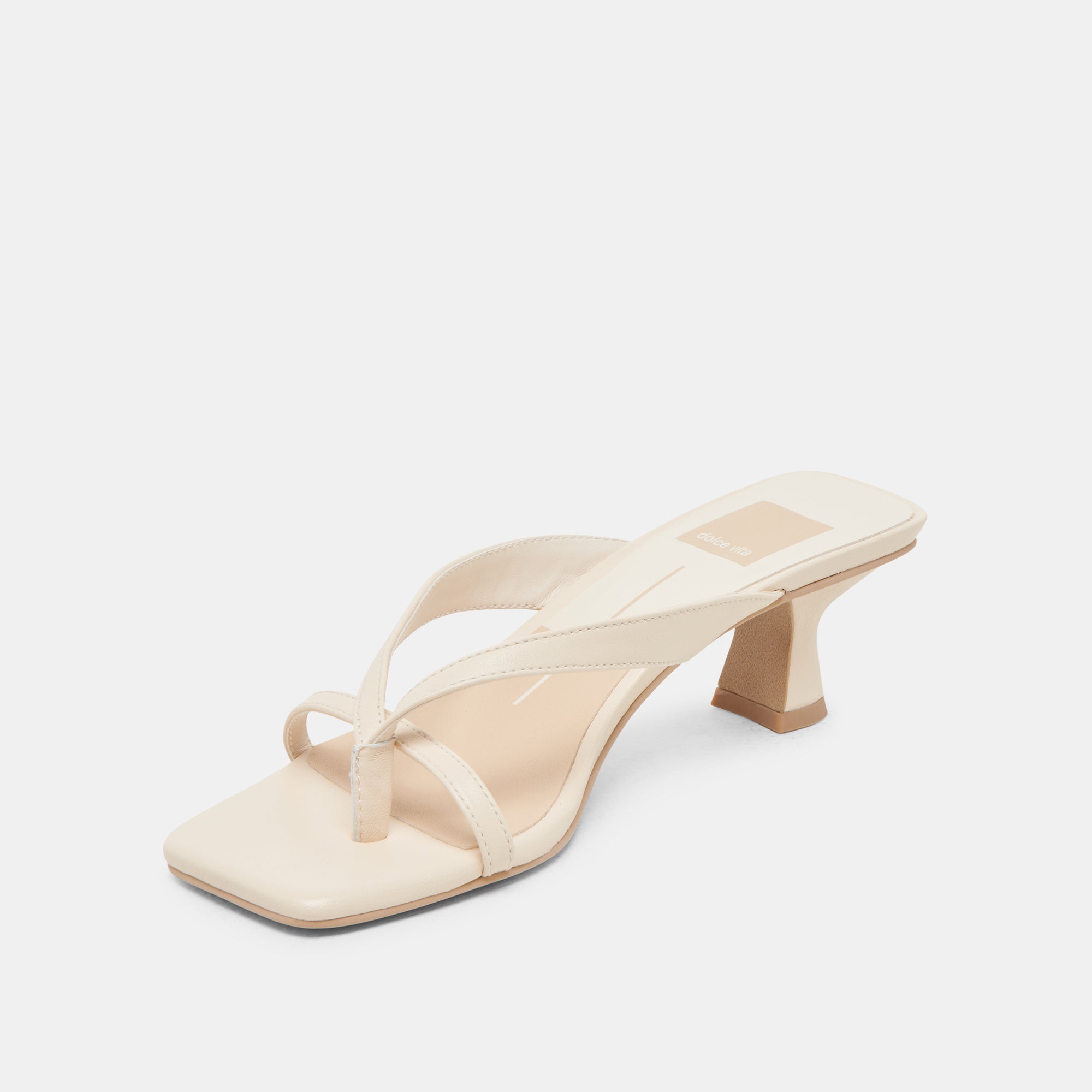 Brevel Wide Bone Leather Heels / Dolce Vita