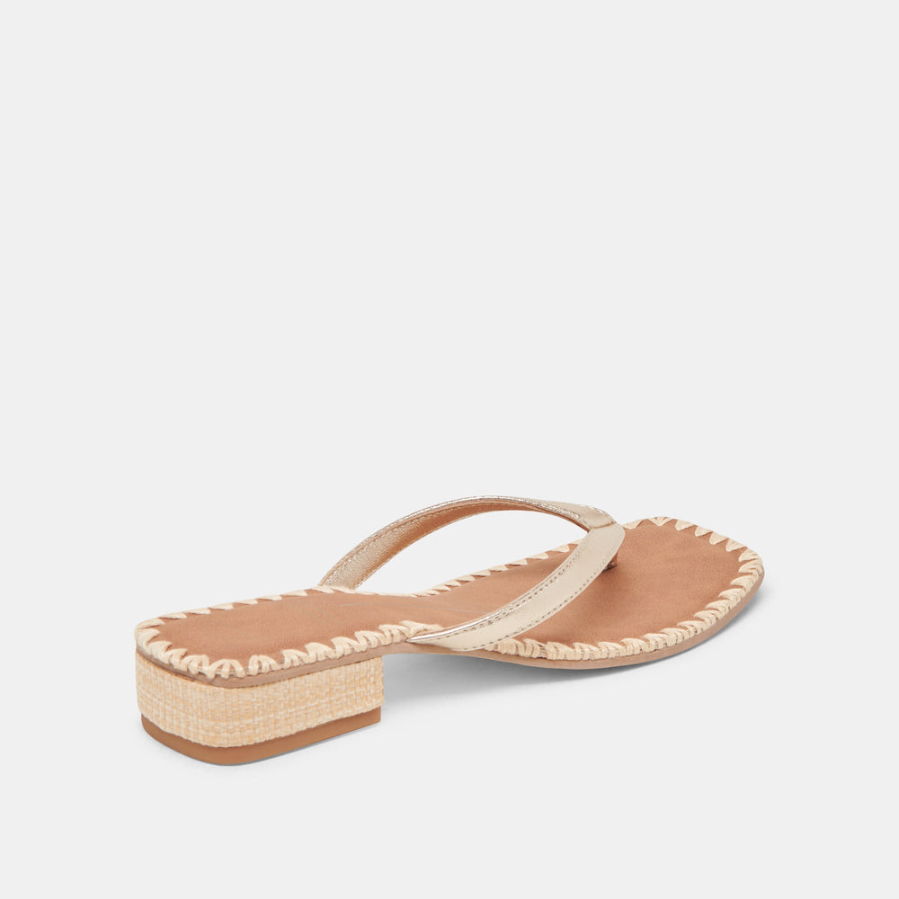 BARTY SANDALS GOLD METALLIC LEATHER
 – Dolce Vita / Dolce Vita