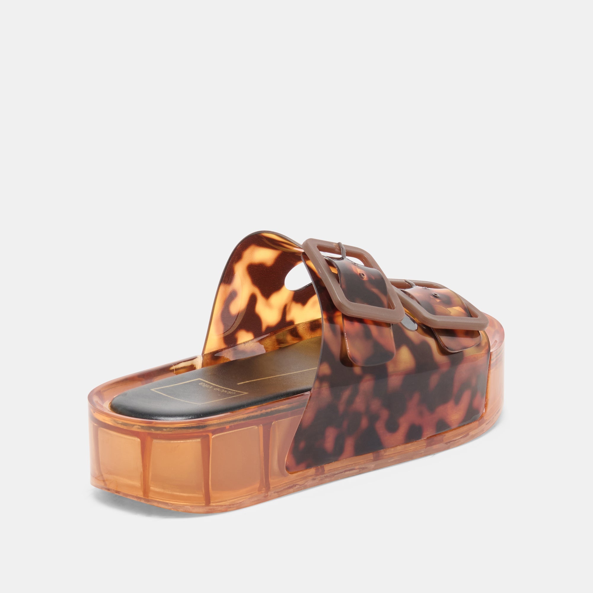 JULIO X Tortoise Vinyl Jelly Platform Sandals / Dolce Vita