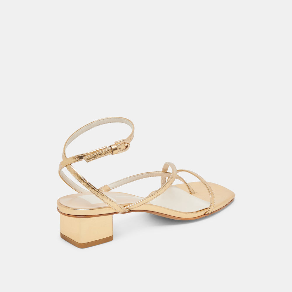 Karlos Wide Gold Metallic Stella Sandals / Dolce Vita