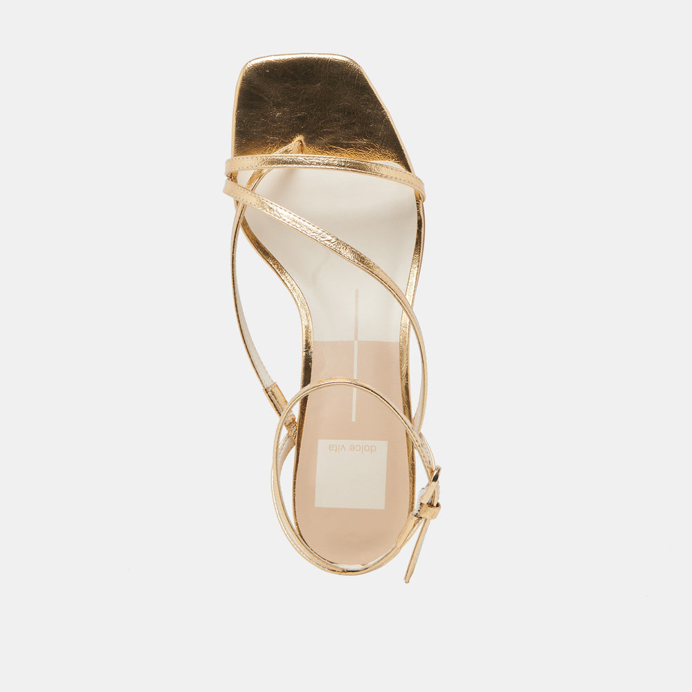 Karlos Wide Gold Metallic Stella Sandals / Dolce Vita