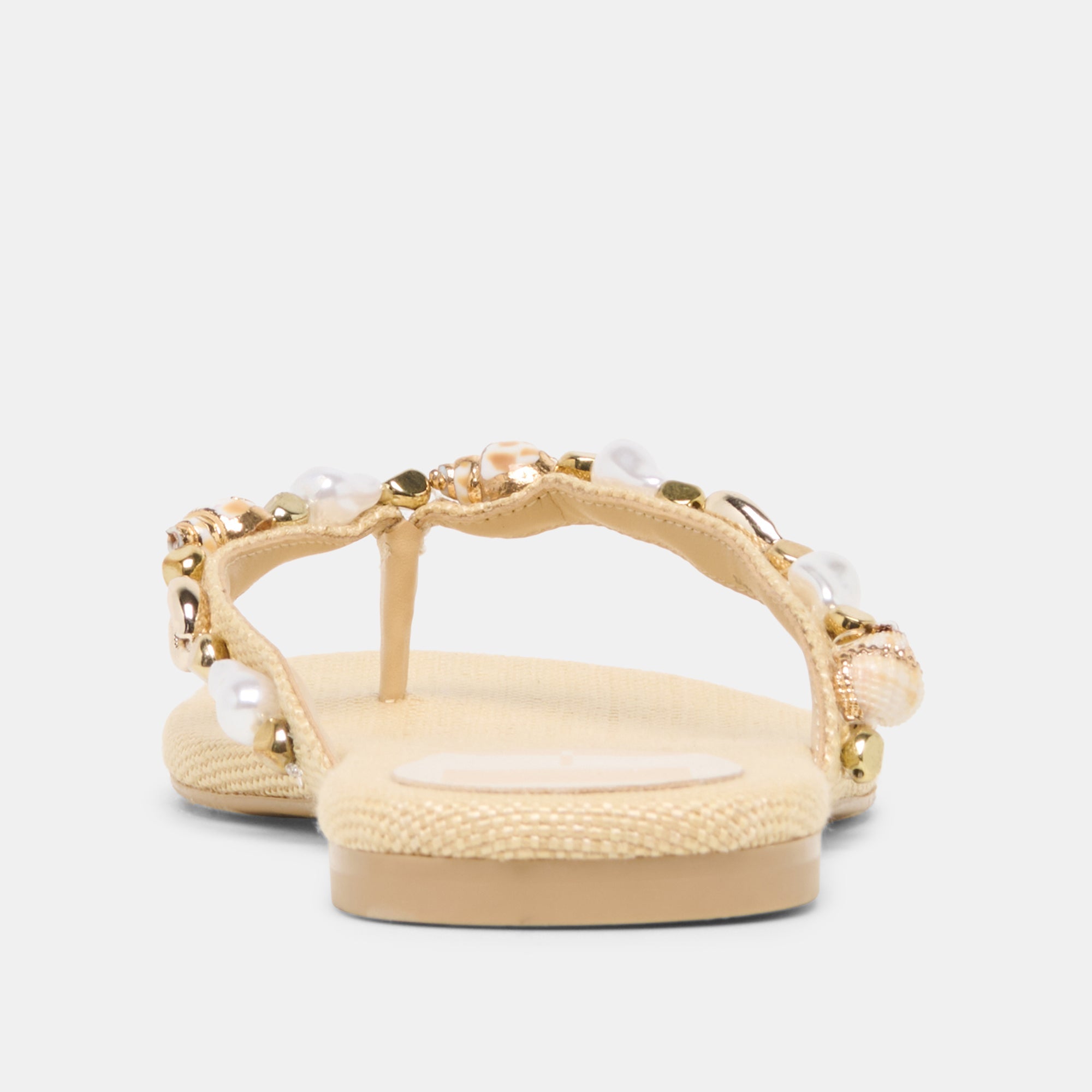 KYSHA Lt Natural Raffia Shell Flip-Flop Sandals / Dolce Vita