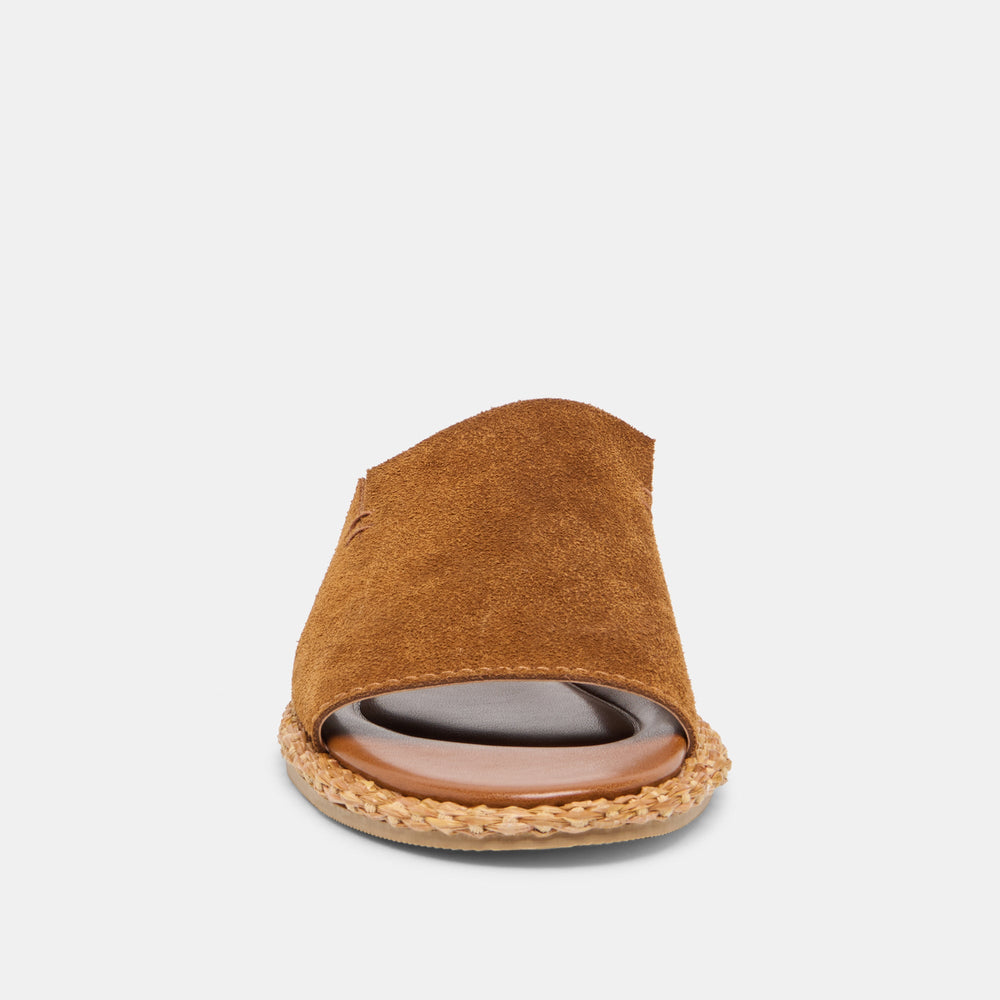 Ridge Chestnut Suede Sandals / Dolce Vita