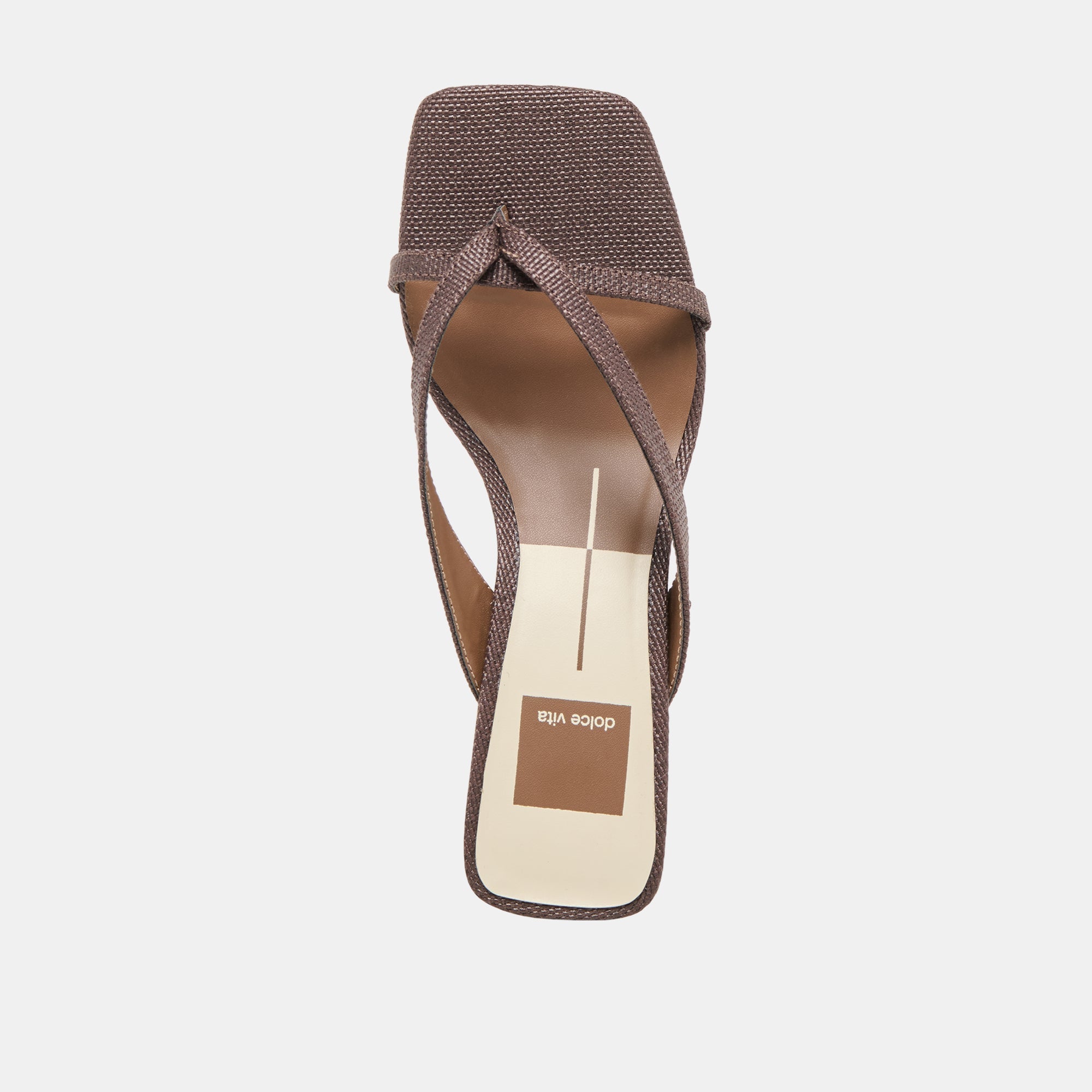 Brevel Chocolate Raffia Heels / Dolce Vita
