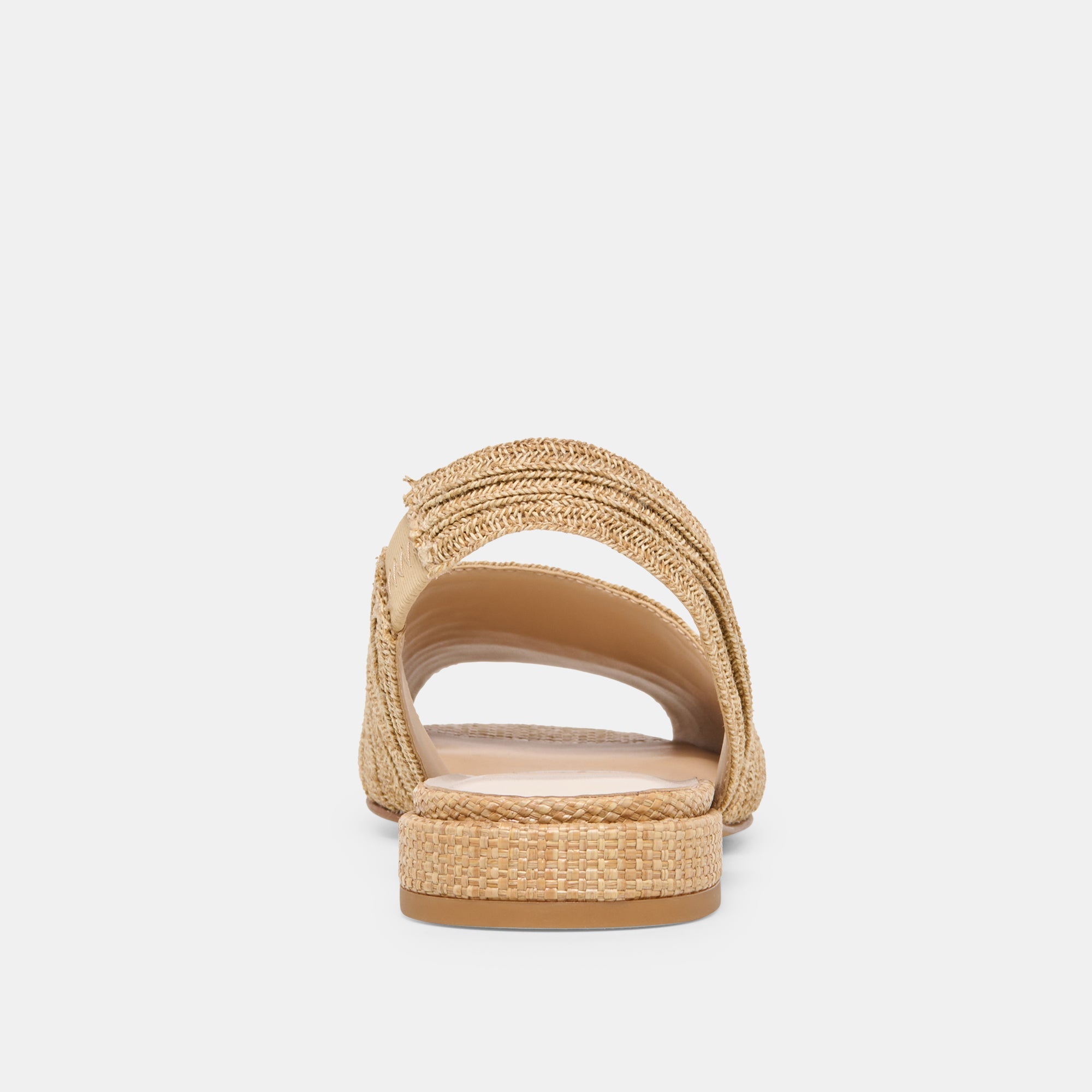 MARZY Natural Raffia Slingback Peep-Toe Sandals / Dolce Vita