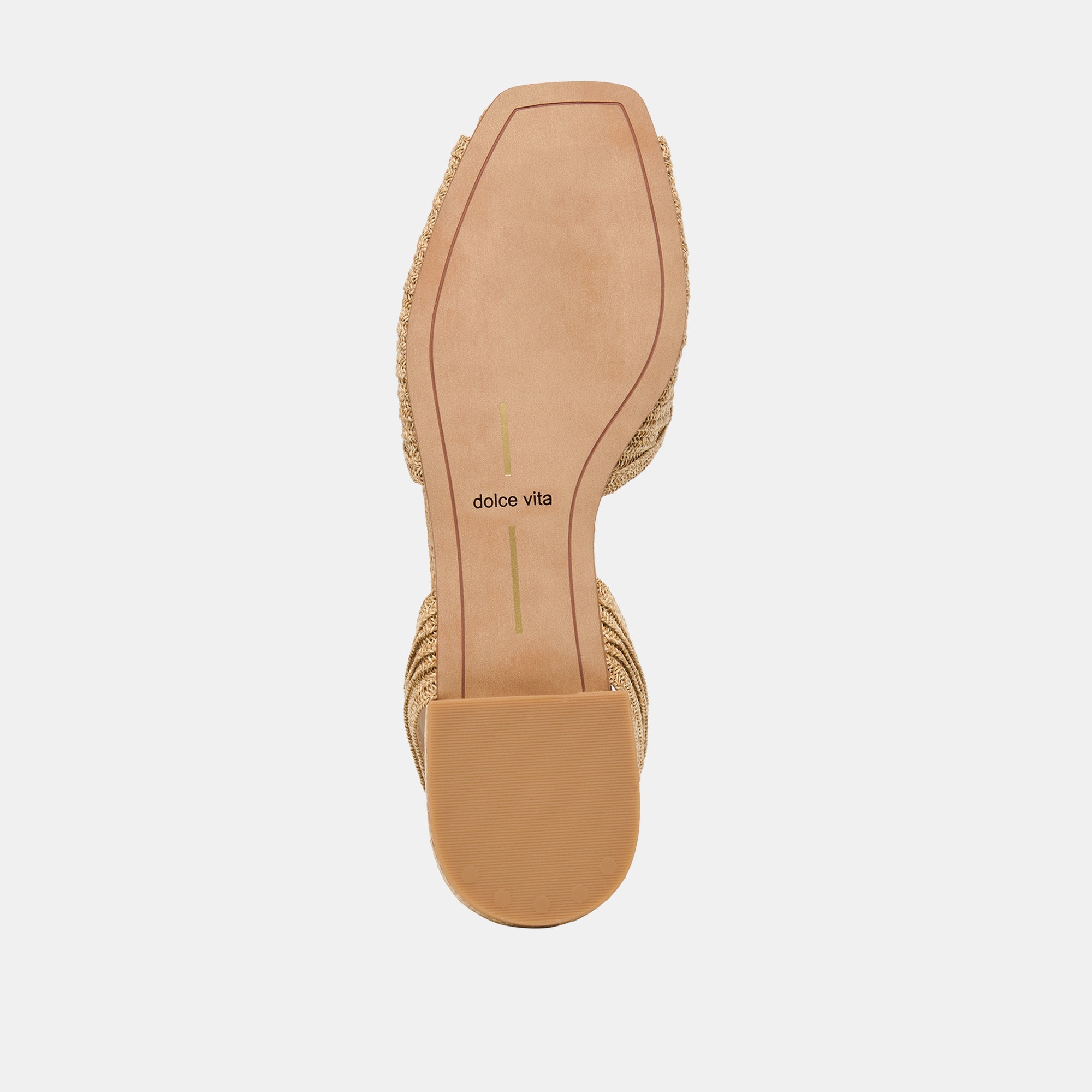 MARZY Natural Raffia Slingback Peep-Toe Sandals / Dolce Vita
