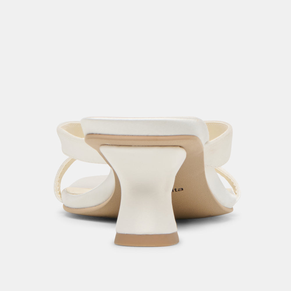Brevel True White Satin Heels / Dolce Vita
