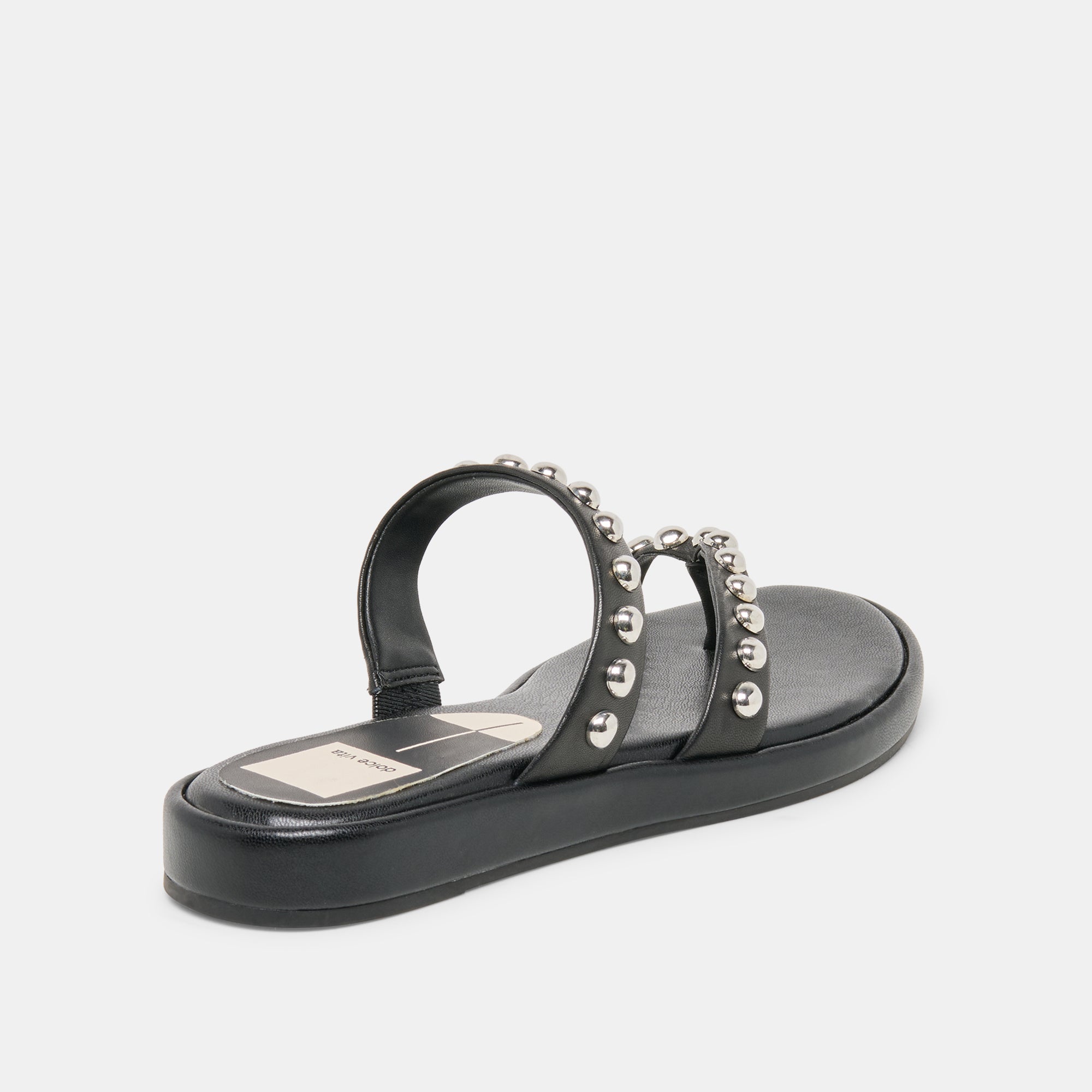 Amary Stud Black Leather Sandals / Dolce Vita