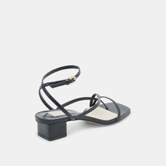 Karlos Wide Black Leather Sandals / Dolce Vita