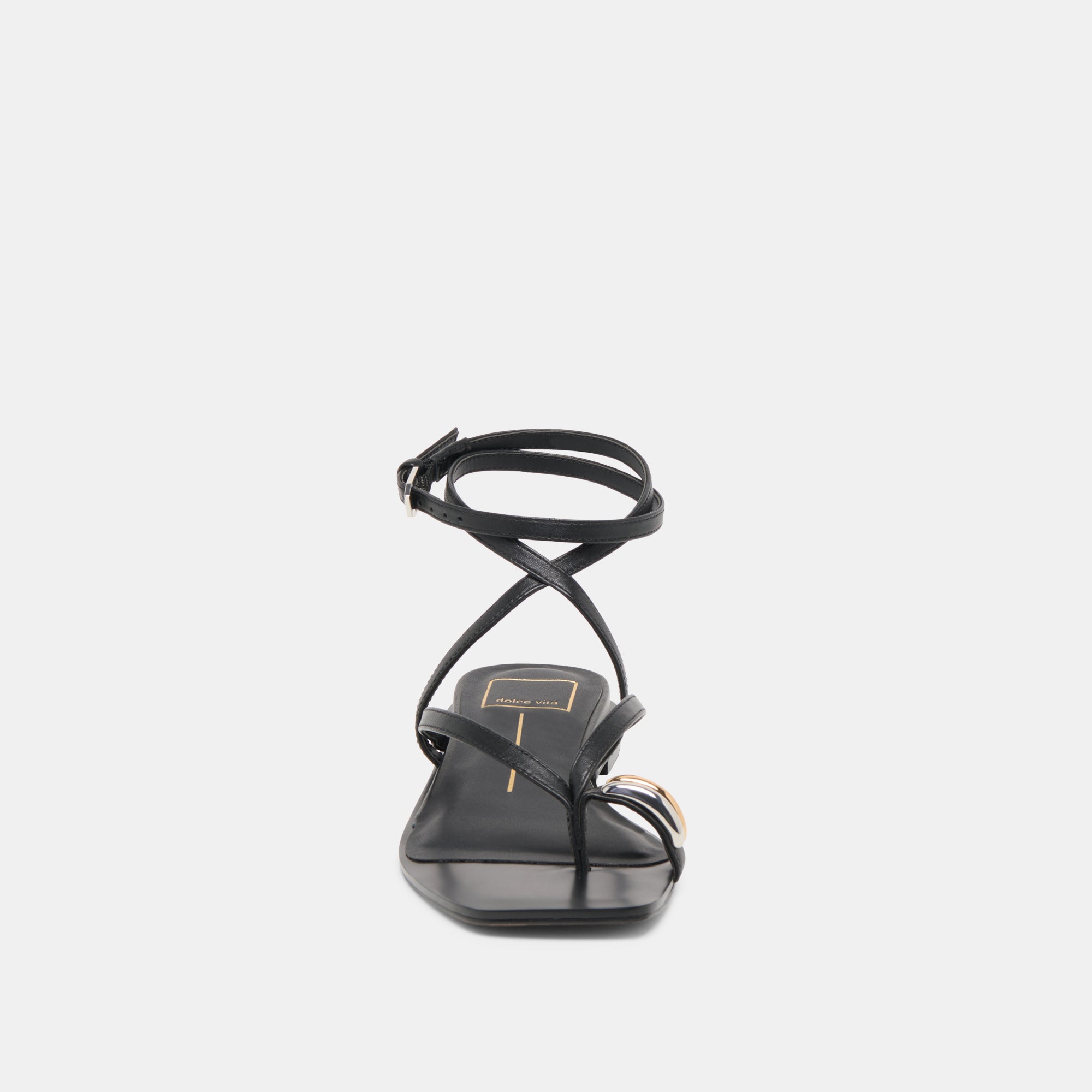Tyrice Black Leather Sandals / Dolce Vita