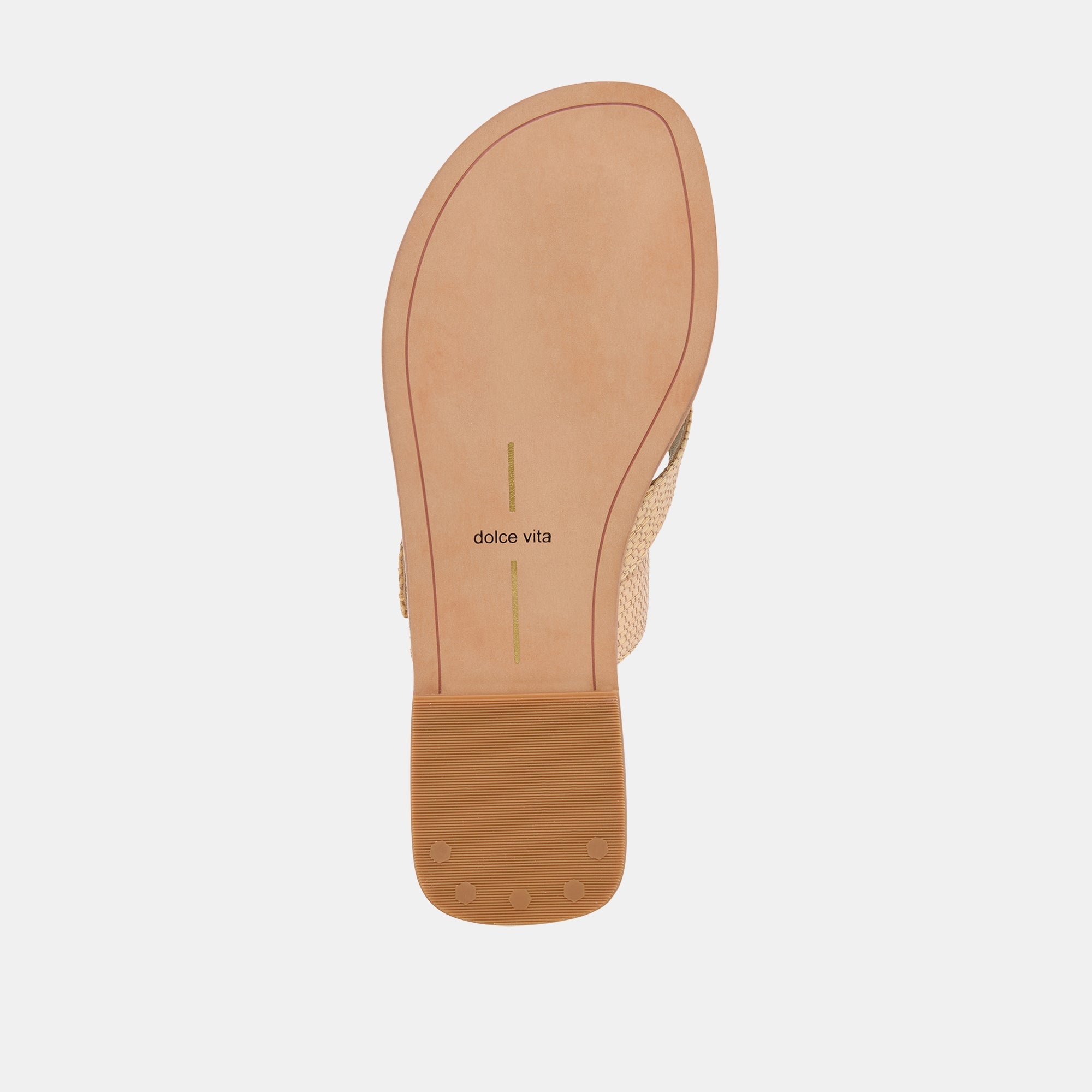 SHORE Sand Raffia Flip-Flop Buckled Sandals / Dolce Vita
