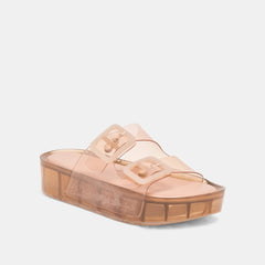 JULIO X Mocha Vinyl Jelly Platform Sandals / Dolce Vita