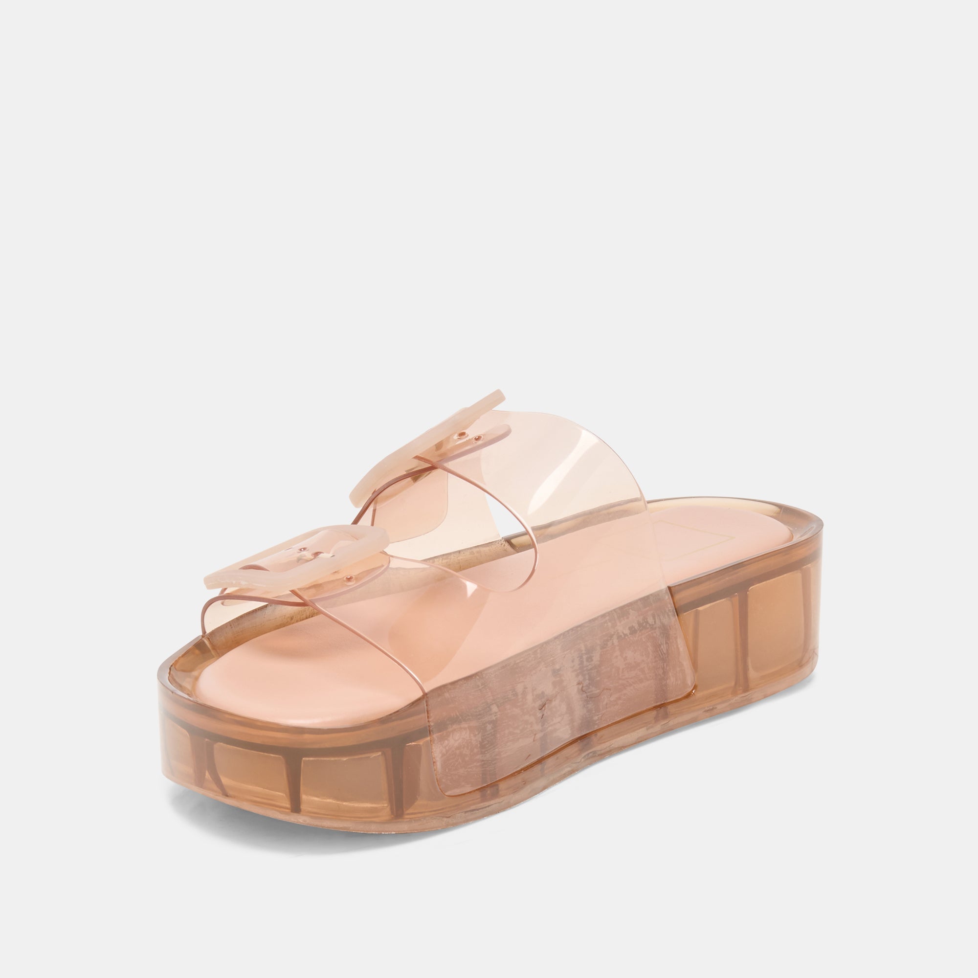 JULIO X Mocha Vinyl Jelly Platform Sandals / Dolce Vita