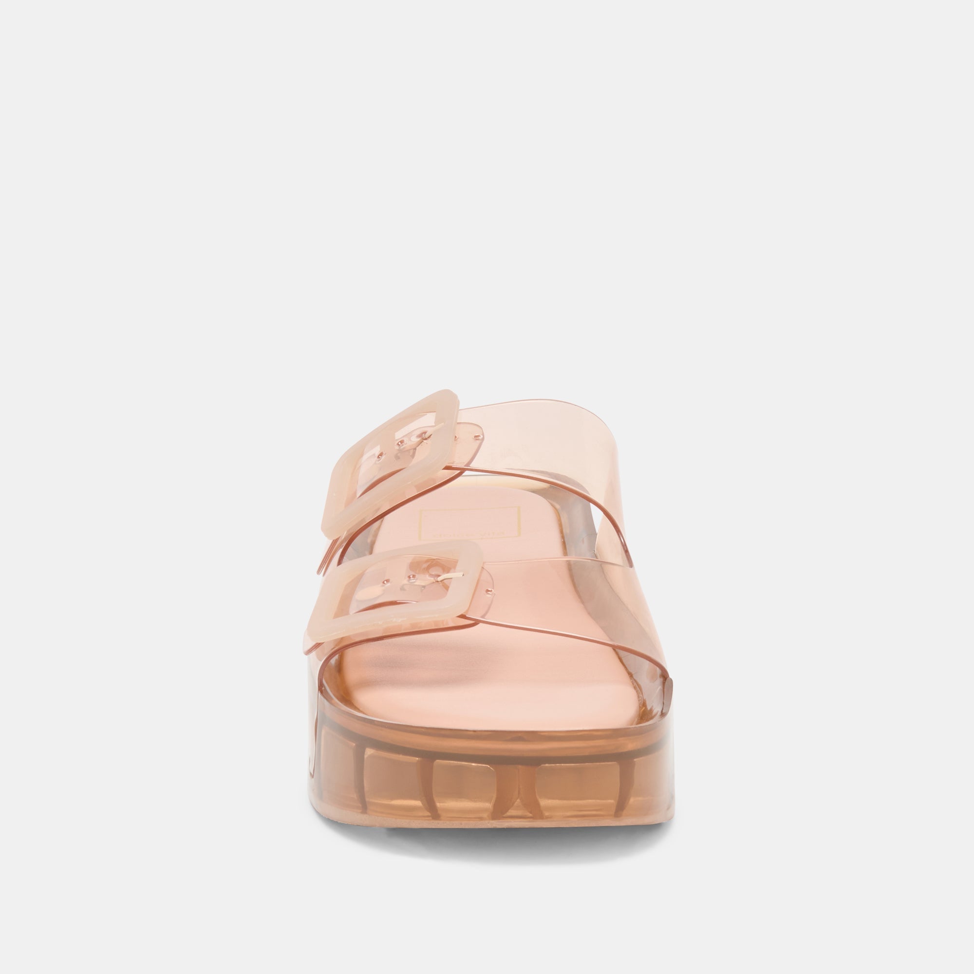 JULIO X Mocha Vinyl Jelly Platform Sandals / Dolce Vita