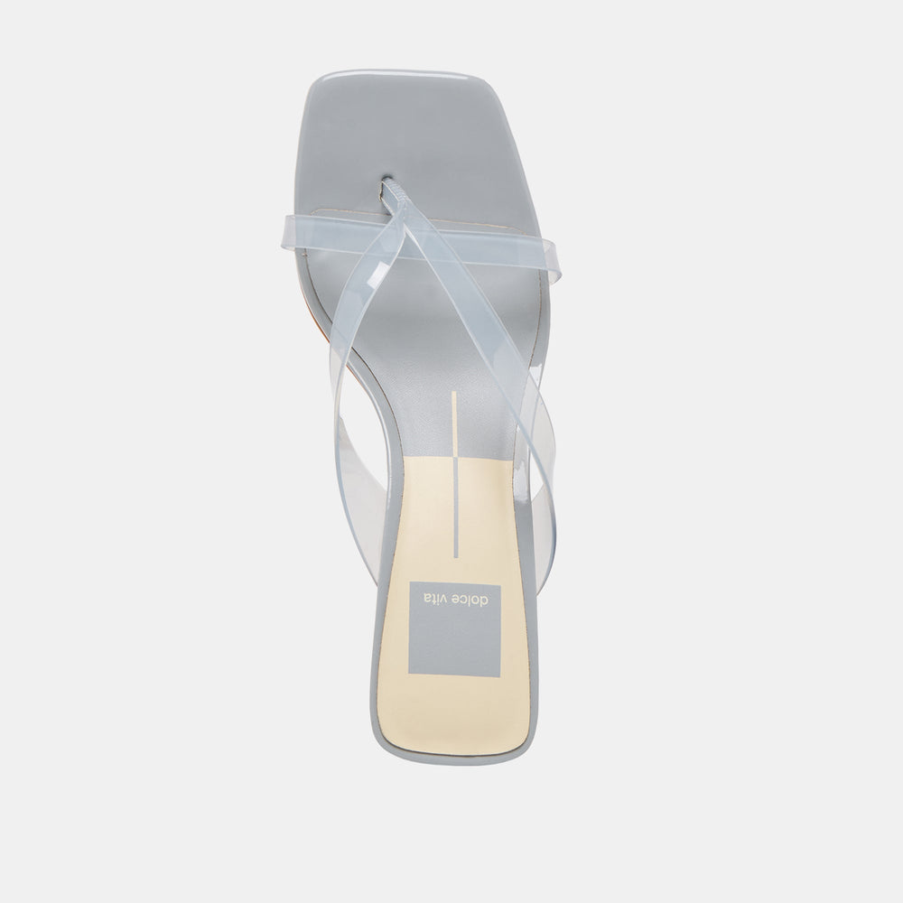 Brevel Vinyl Dusty Blue Jelly Heels / Dolce Vita