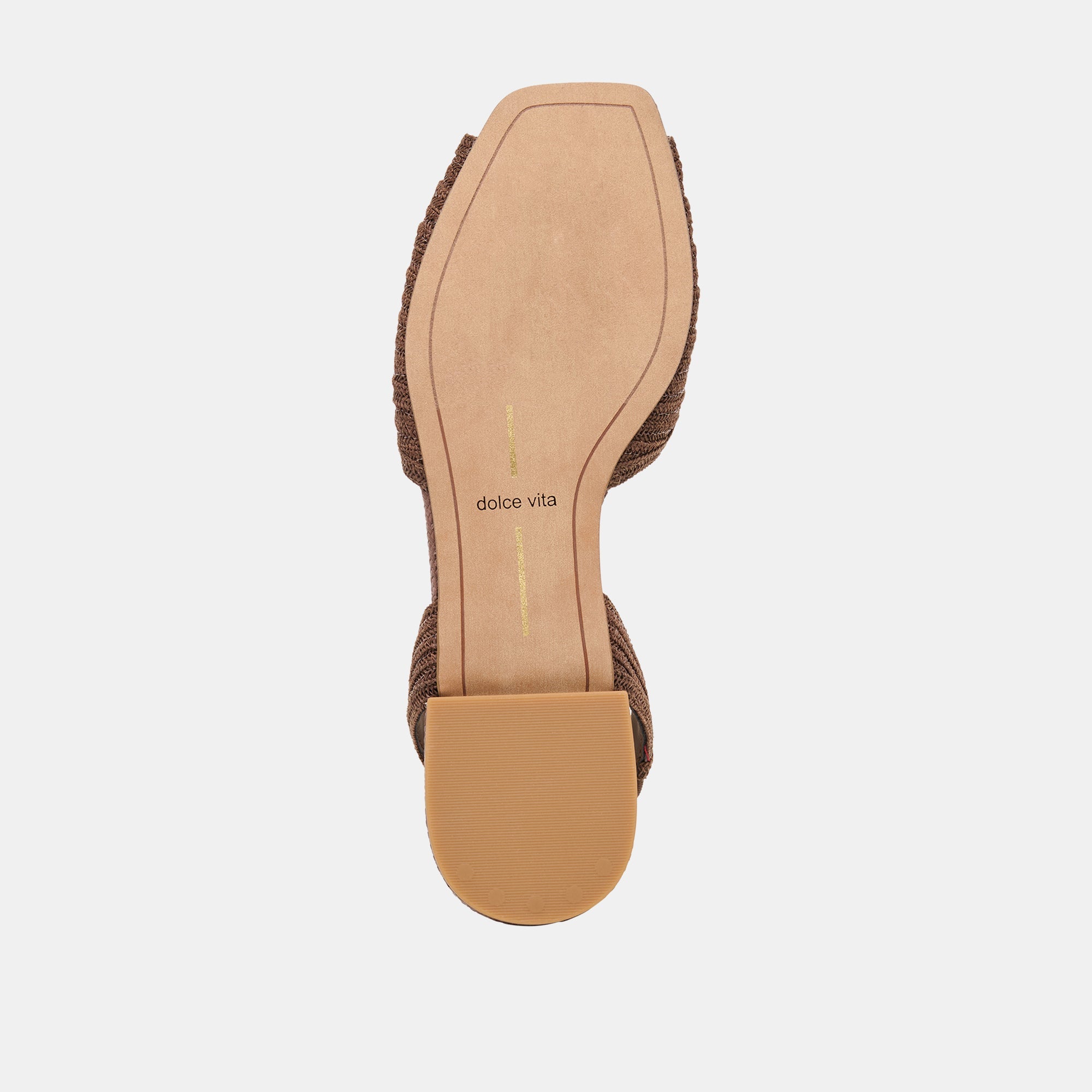 MARZY Cocoa Raffia Slingback Peep-Toe Sandals / Dolce Vita