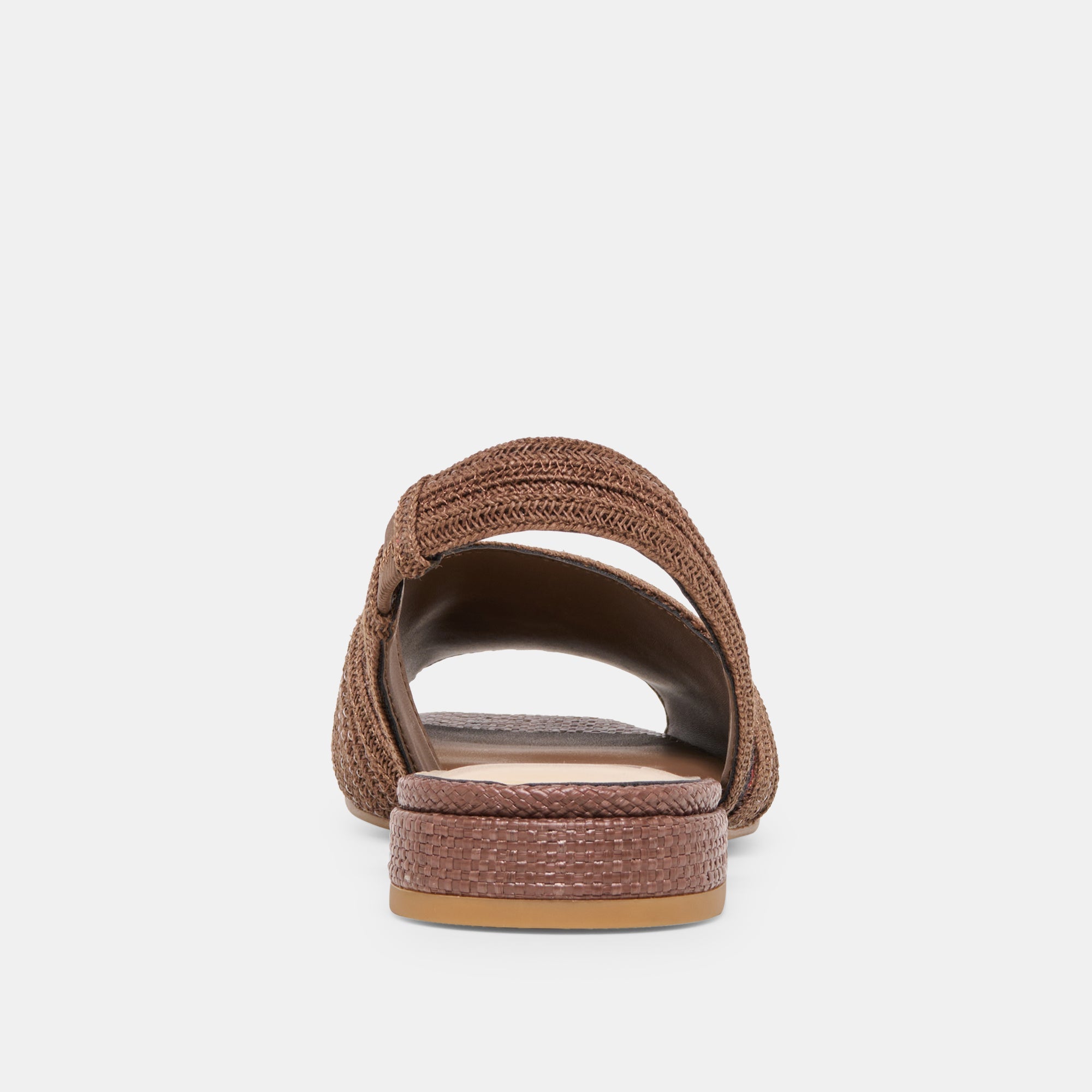 MARZY Cocoa Raffia Slingback Peep-Toe Sandals / Dolce Vita