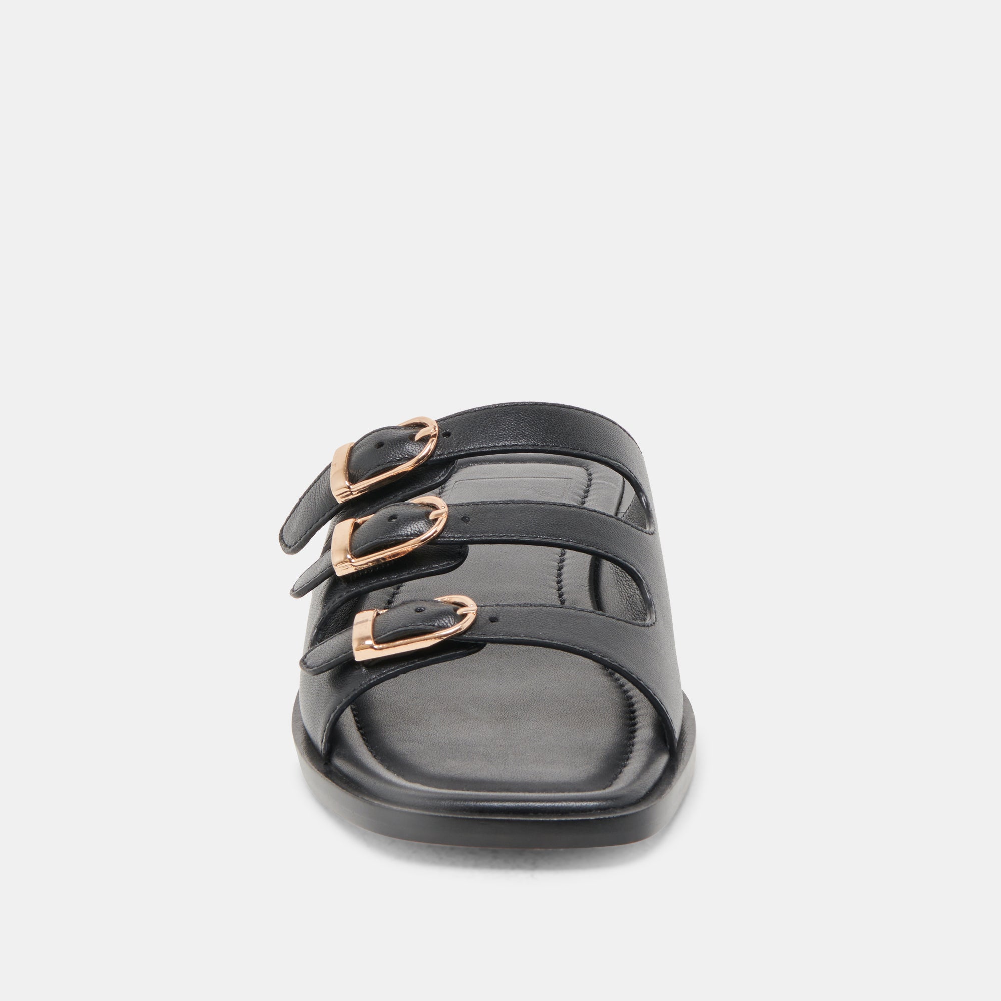 Fin Black Leather Sandals / Dolce Vita