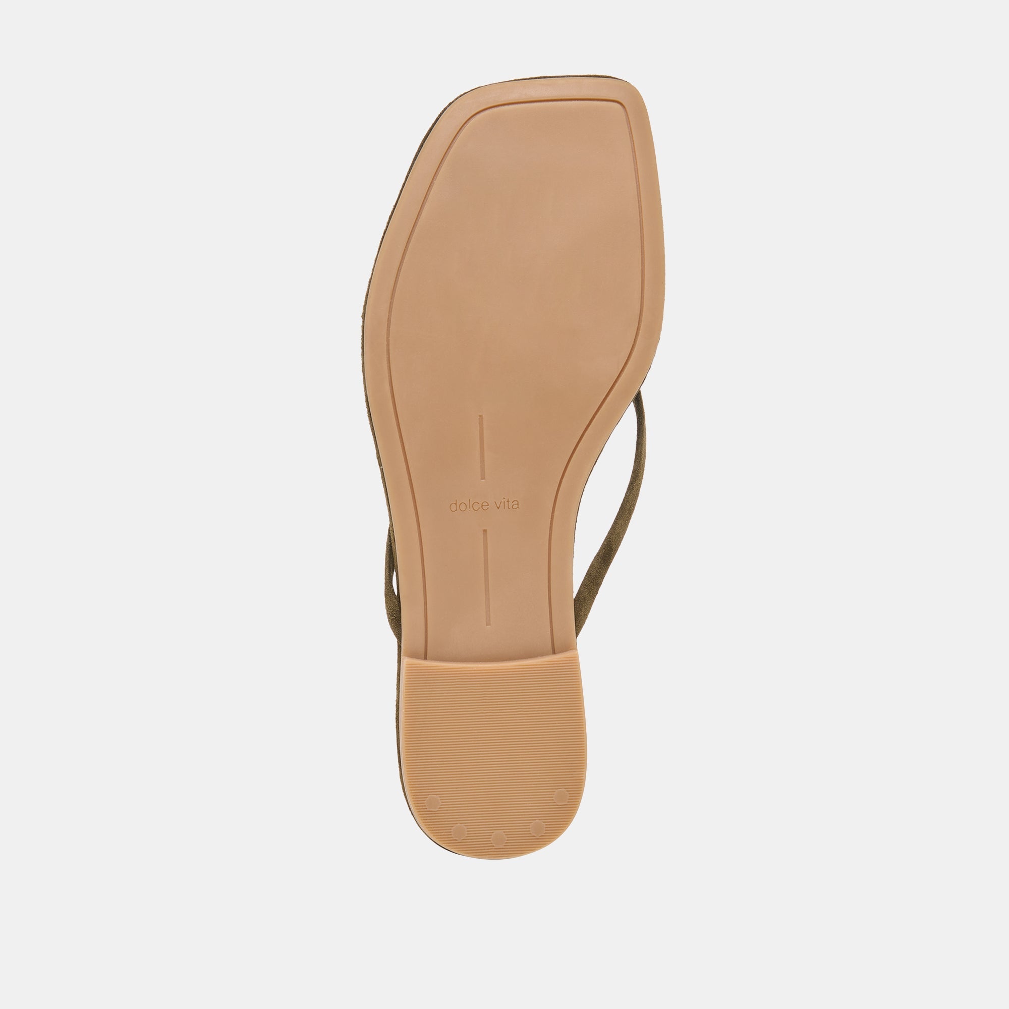 MALTA Dk Olive Suede Buckle Flip-Flop Sandals / Dolce Vita