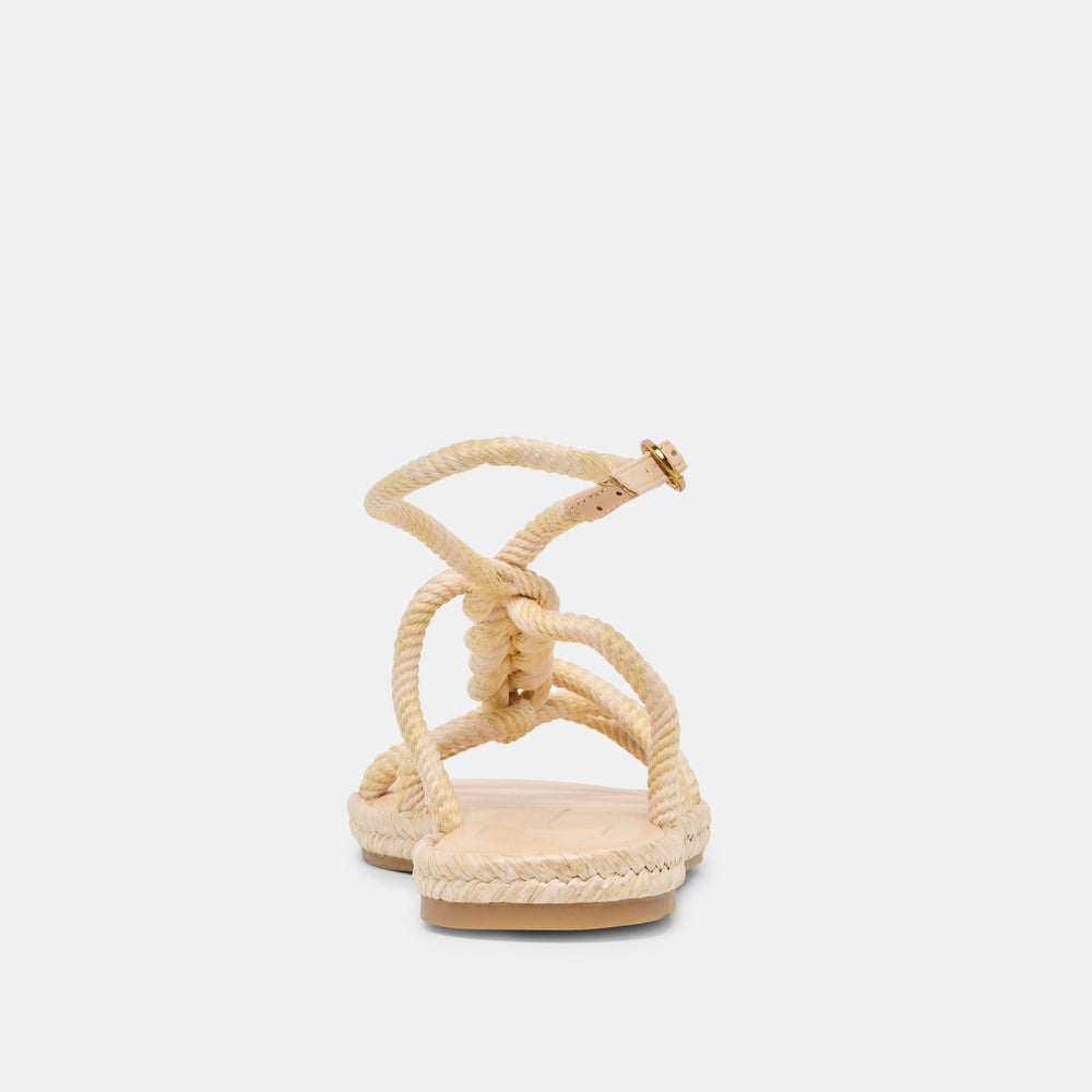 ELYANA Natural Multi Rope Raffia Strappy Sandals / Dolce Vita