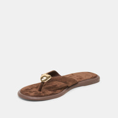 Jaina Dk Brown Suede Sandals / Dolce Vita